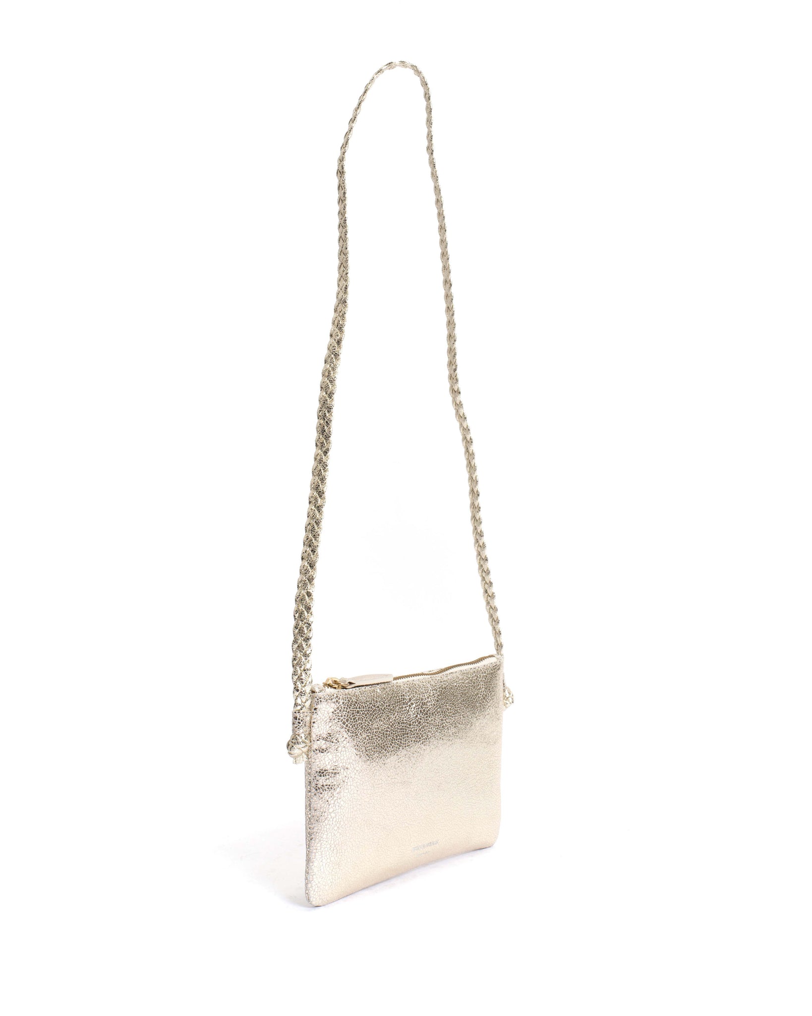 Thinna clutch Crackled metallic goat Champagne - Anonymous Copenhagen