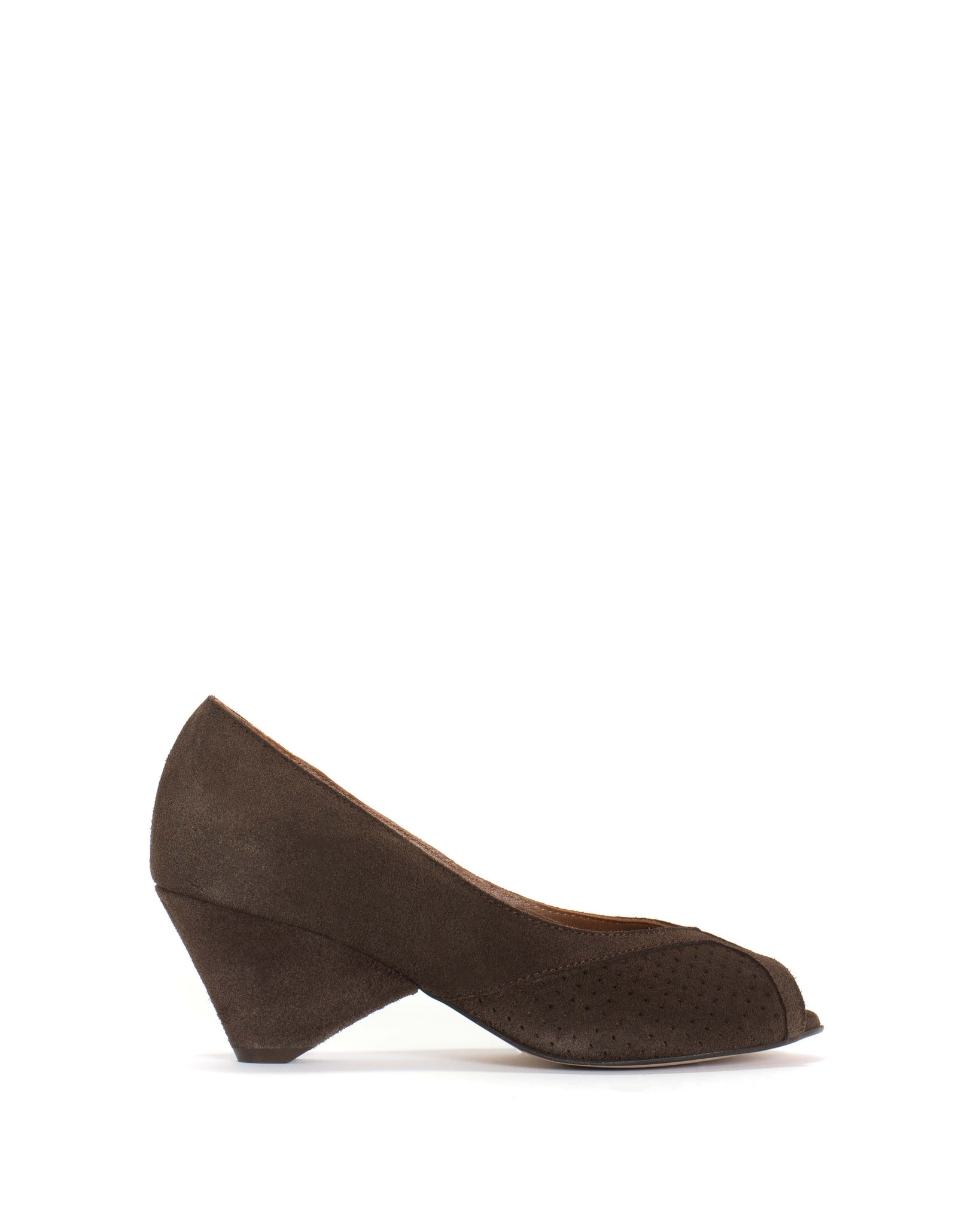 Tiffany Triangle Calf Suede Coffee Brown - Anonymous Copenhagen