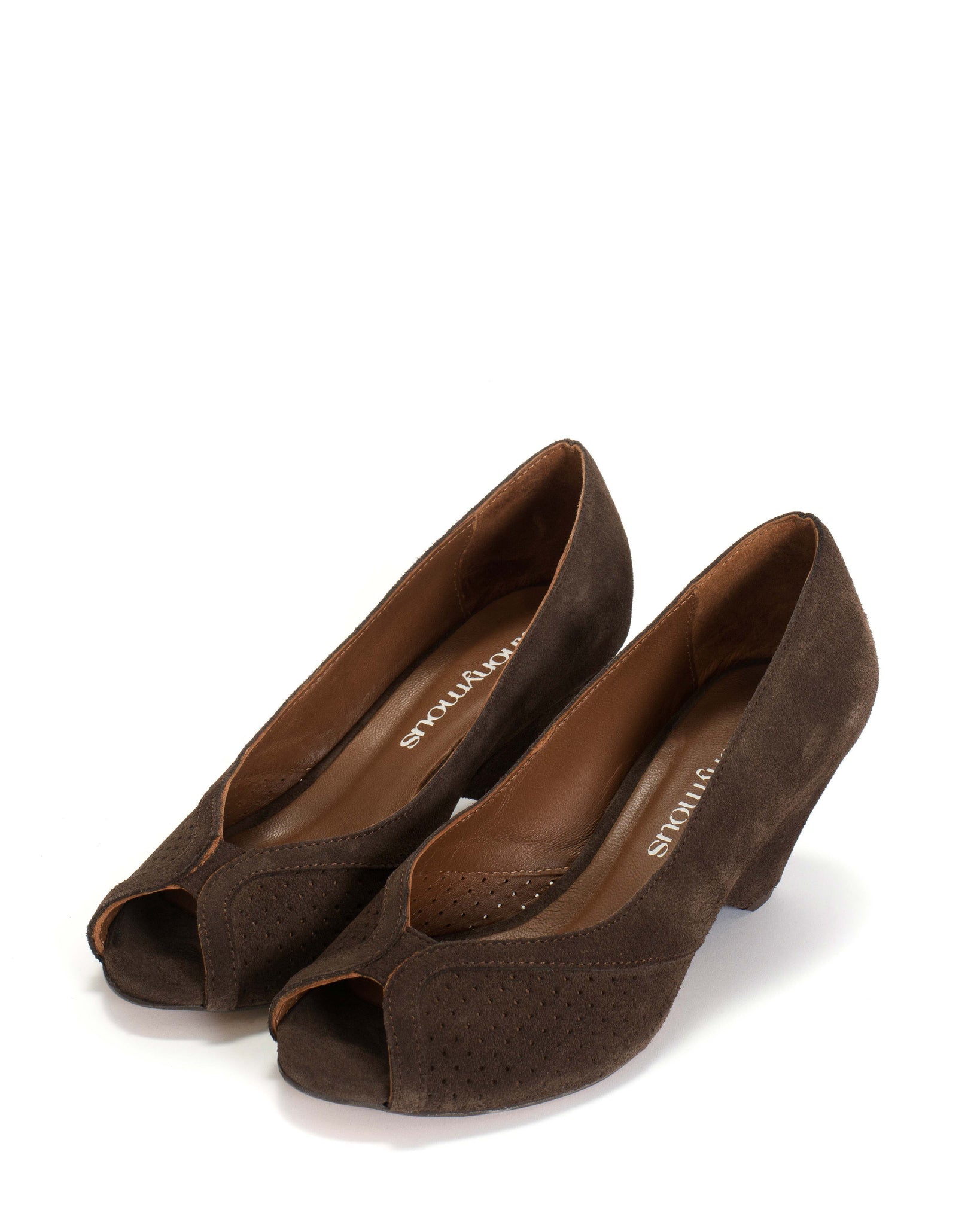 Tiffany Triangle Calf Suede Coffee Brown - Anonymous Copenhagen