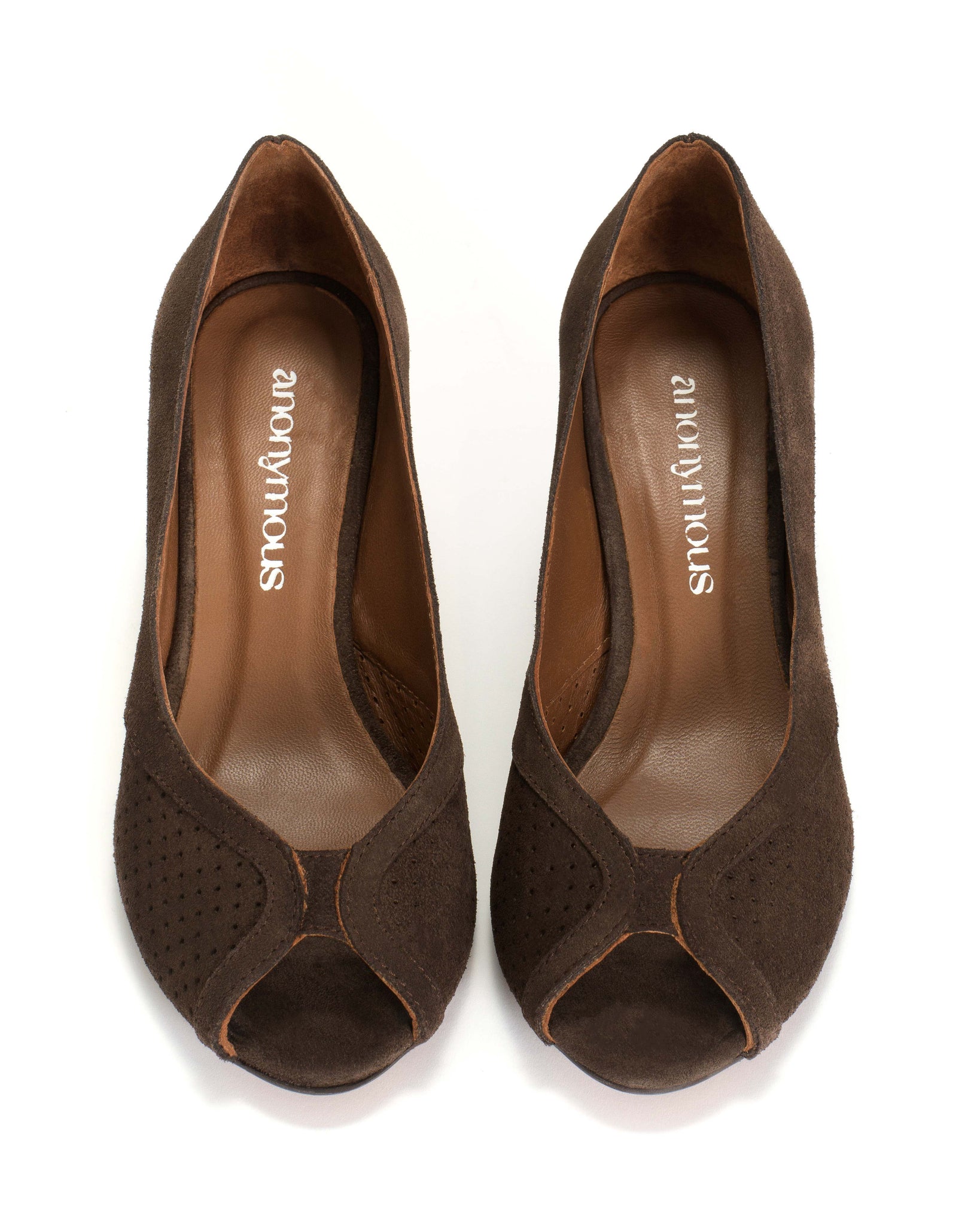 Tiffany Triangle Calf Suede Coffee Brown - Anonymous Copenhagen