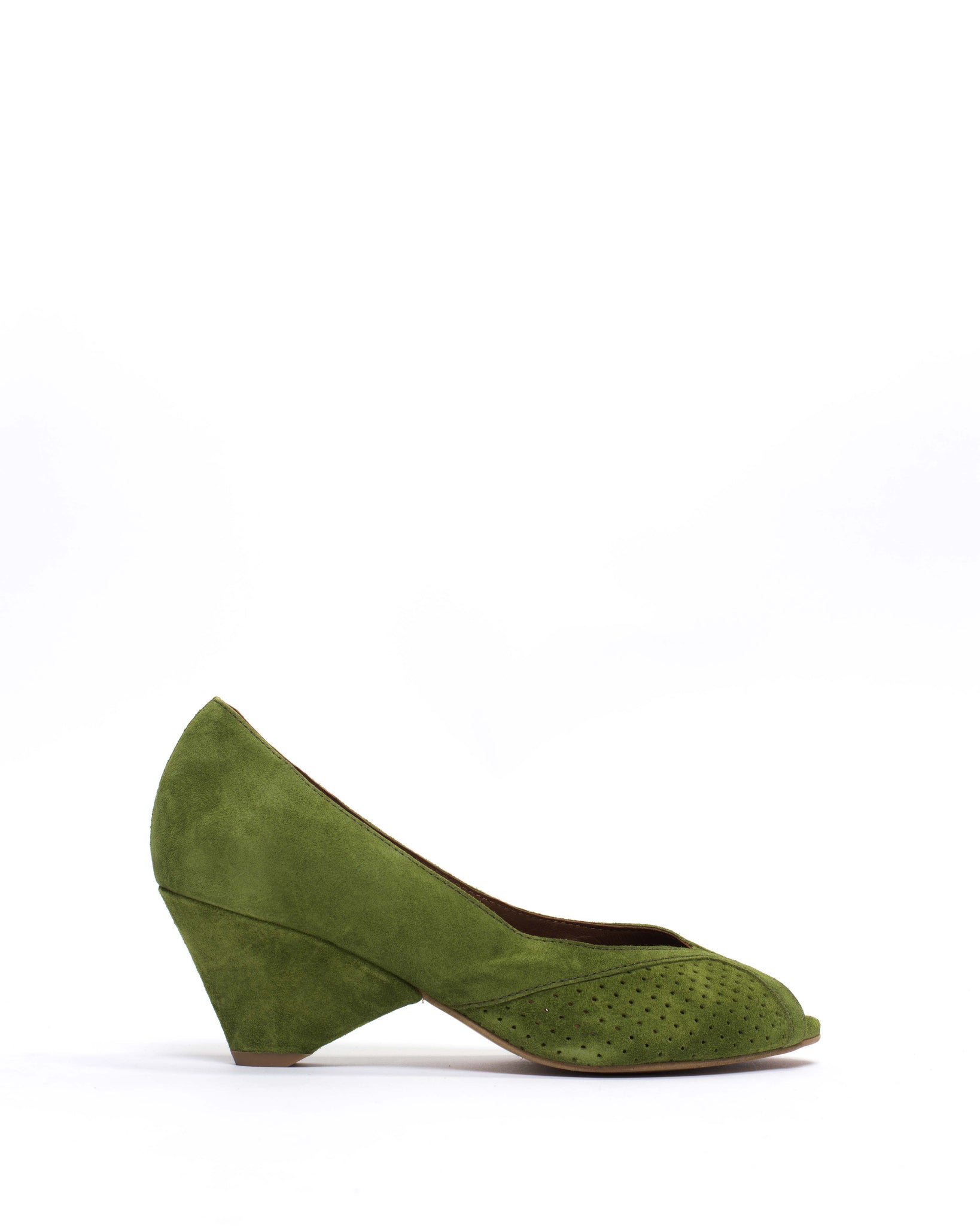 Tiffany Triangle Calf Suede Grass Green - Anonymous Copenhagen