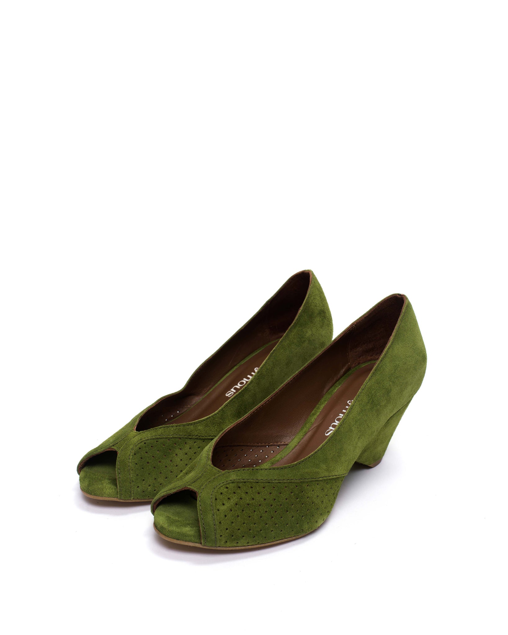 Tiffany Triangle Calf Suede Grass Green - Anonymous Copenhagen