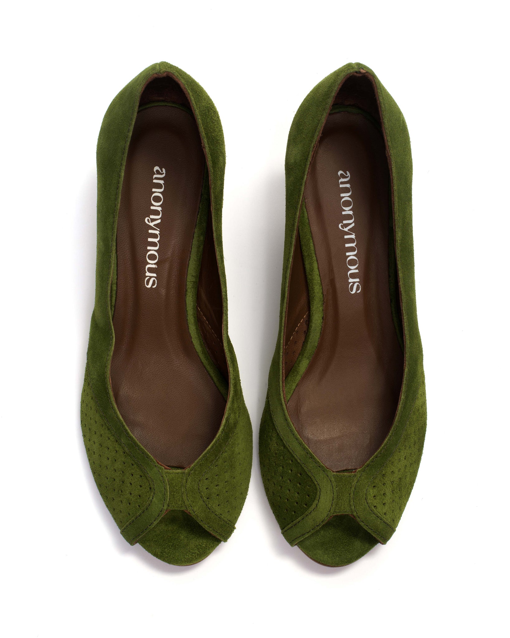 Tiffany Triangle Calf Suede Grass Green - Anonymous Copenhagen