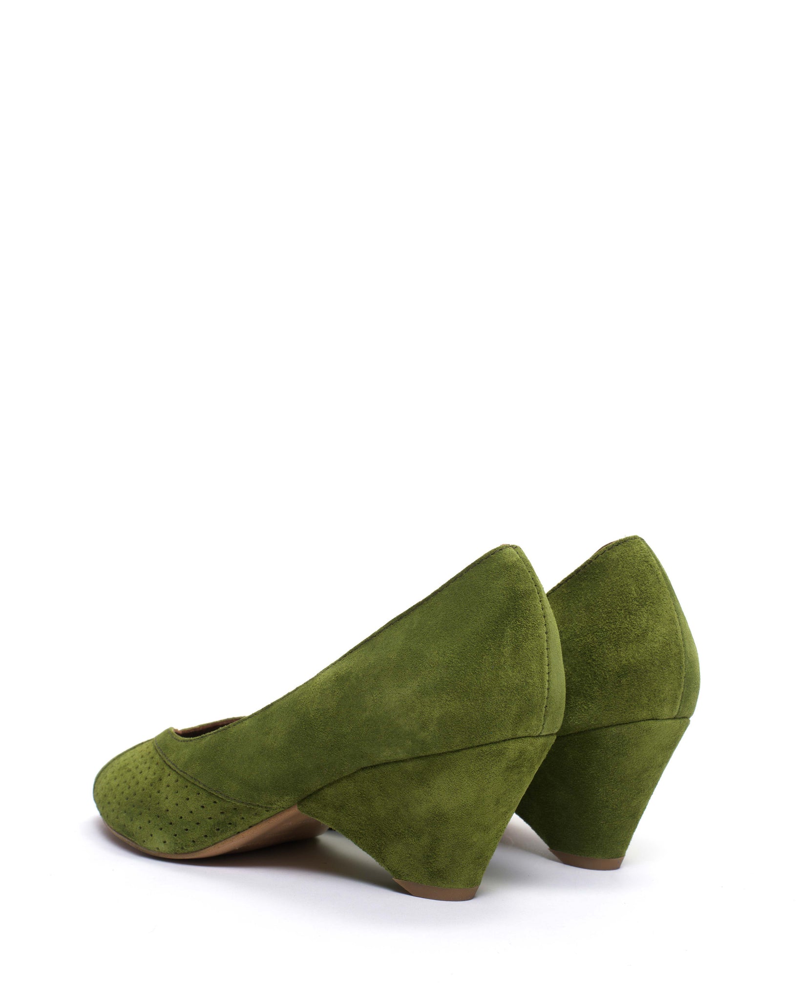 Tiffany Triangle Calf Suede Grass Green - Anonymous Copenhagen
