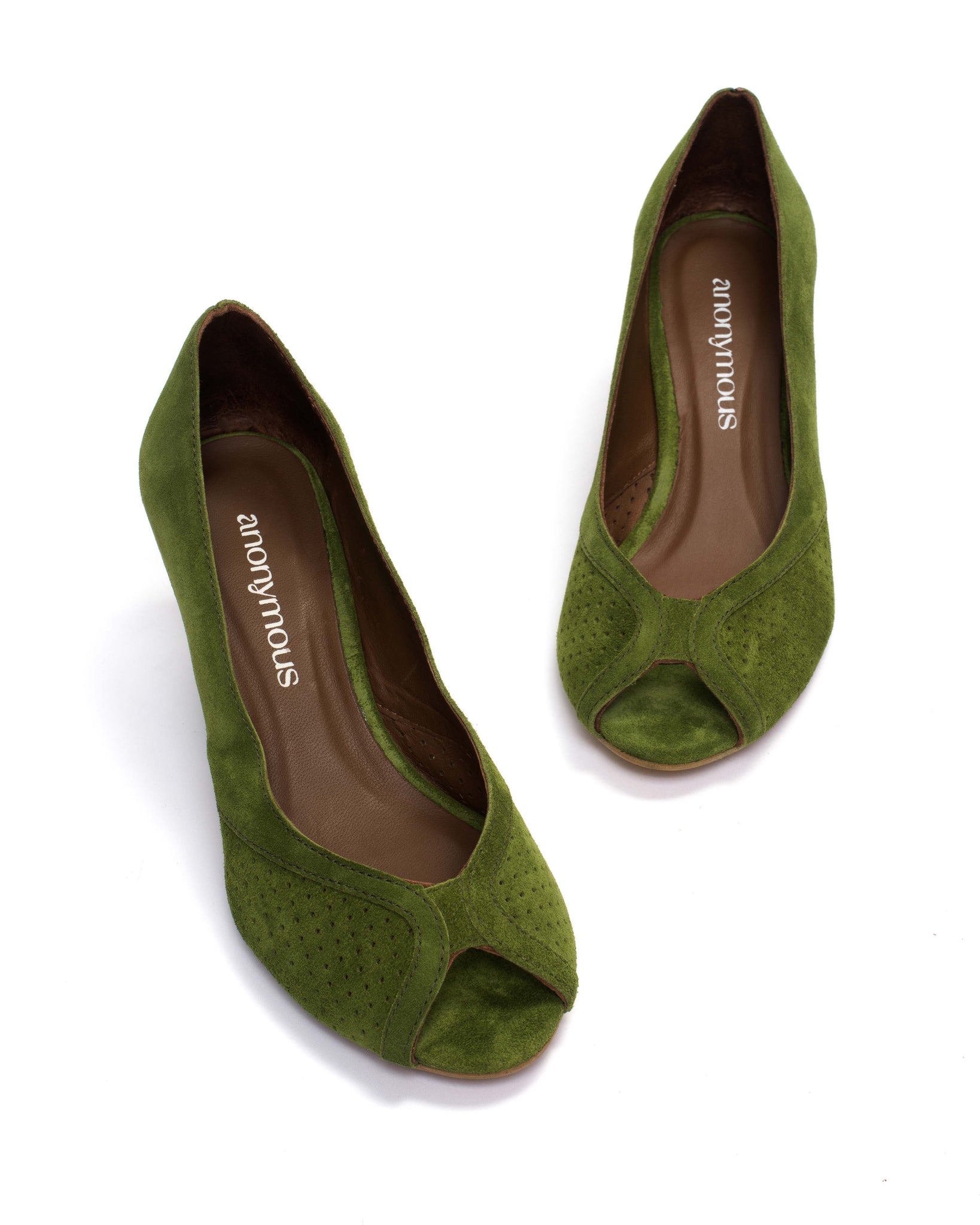 Tiffany Triangle Calf Suede Grass Green - Anonymous Copenhagen