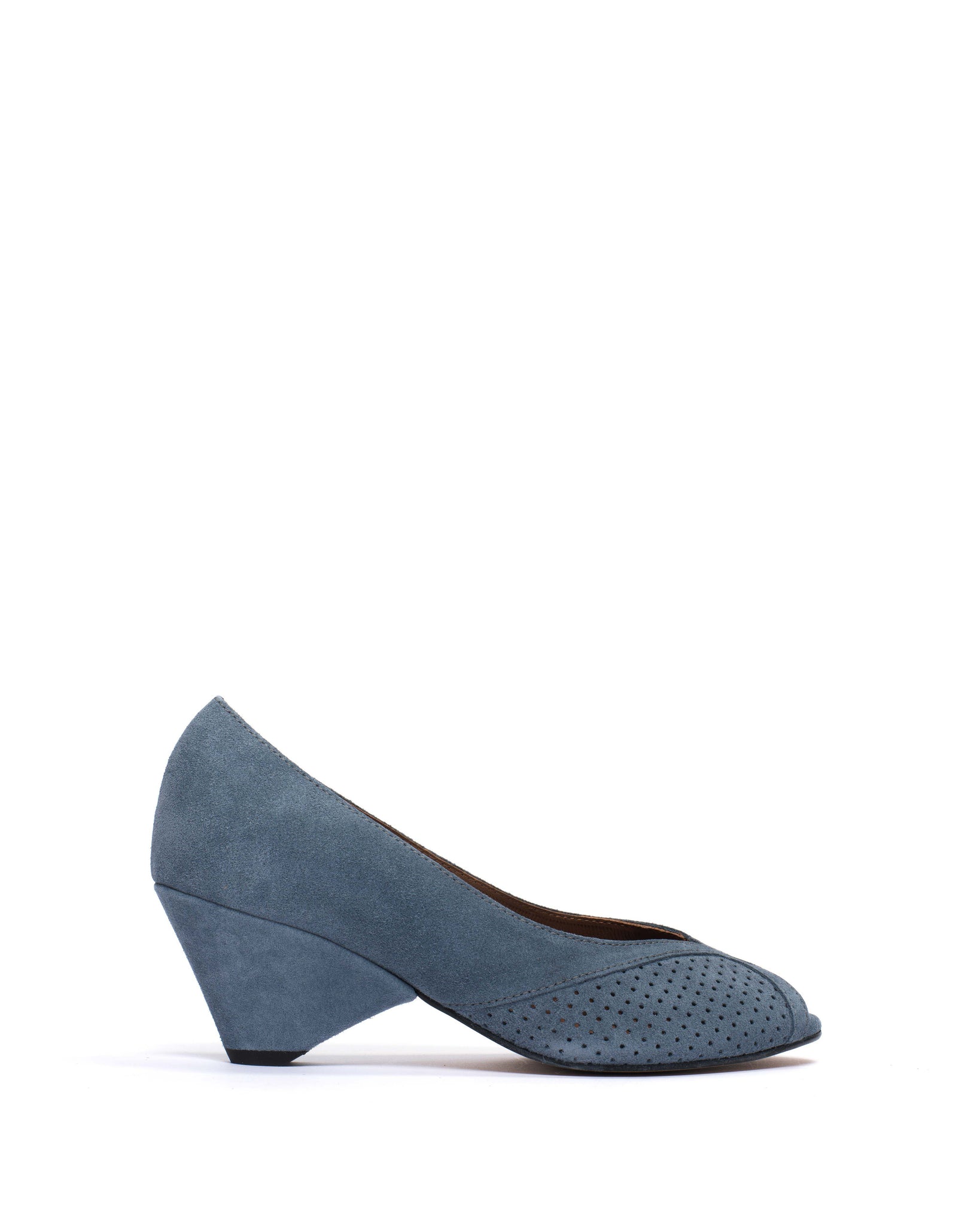 Tiffany Triangle Calf suede Denim blue - Anonymous Copenhagen