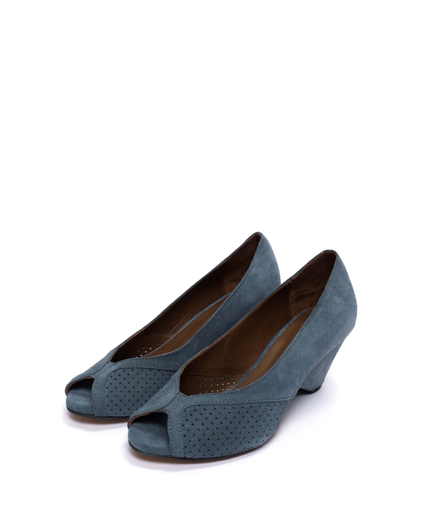 Tiffany Triangle Calf suede Denim blue - Anonymous Copenhagen