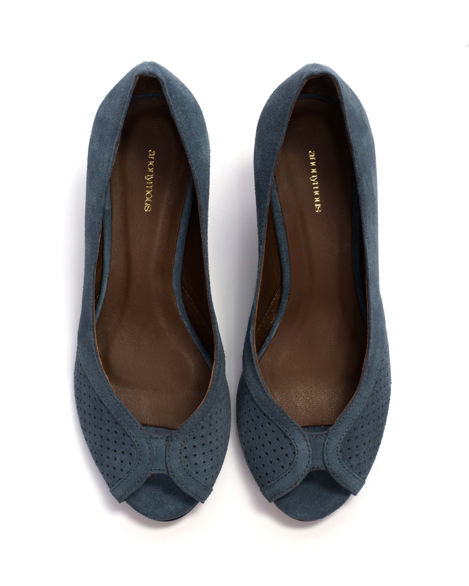 Tiffany Triangle Calf suede Denim blue - Anonymous Copenhagen