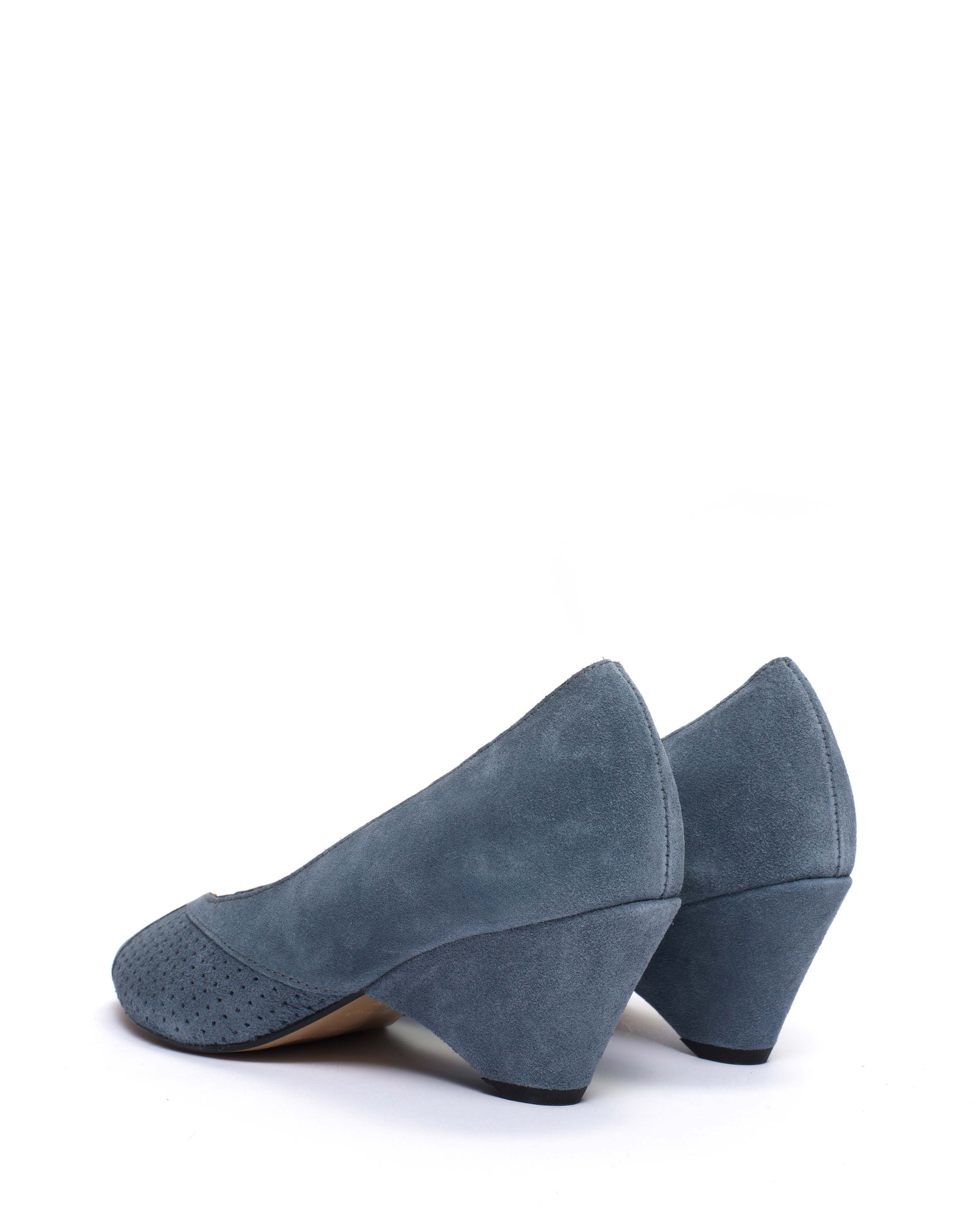 Tiffany Triangle Calf suede Denim blue - Anonymous Copenhagen