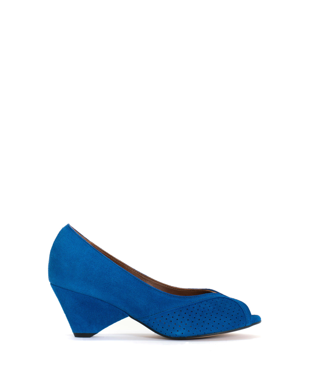 Tiffany triangle Calf suede Electric blue
