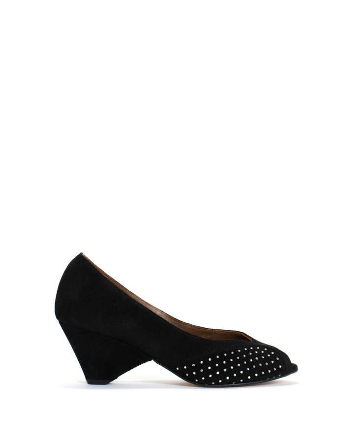 anonymous copenhagen Tiffany triangle crystals Calf suede Black