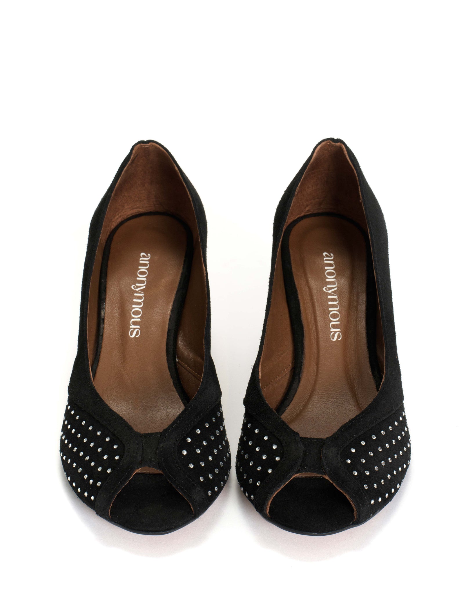 Tiffany crystals triangle Calf suede Black - Anonymous Copenhagen