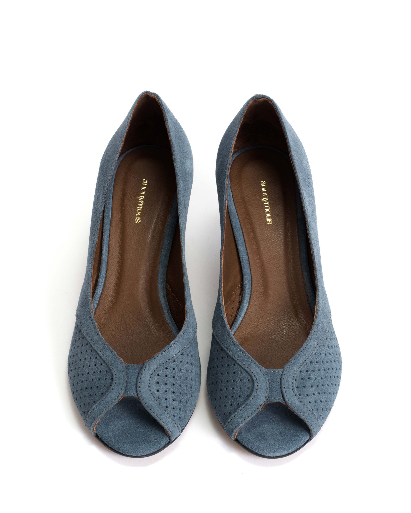 Tiffany stiletto Calf suede Denim blue - Anonymous Copenhagen