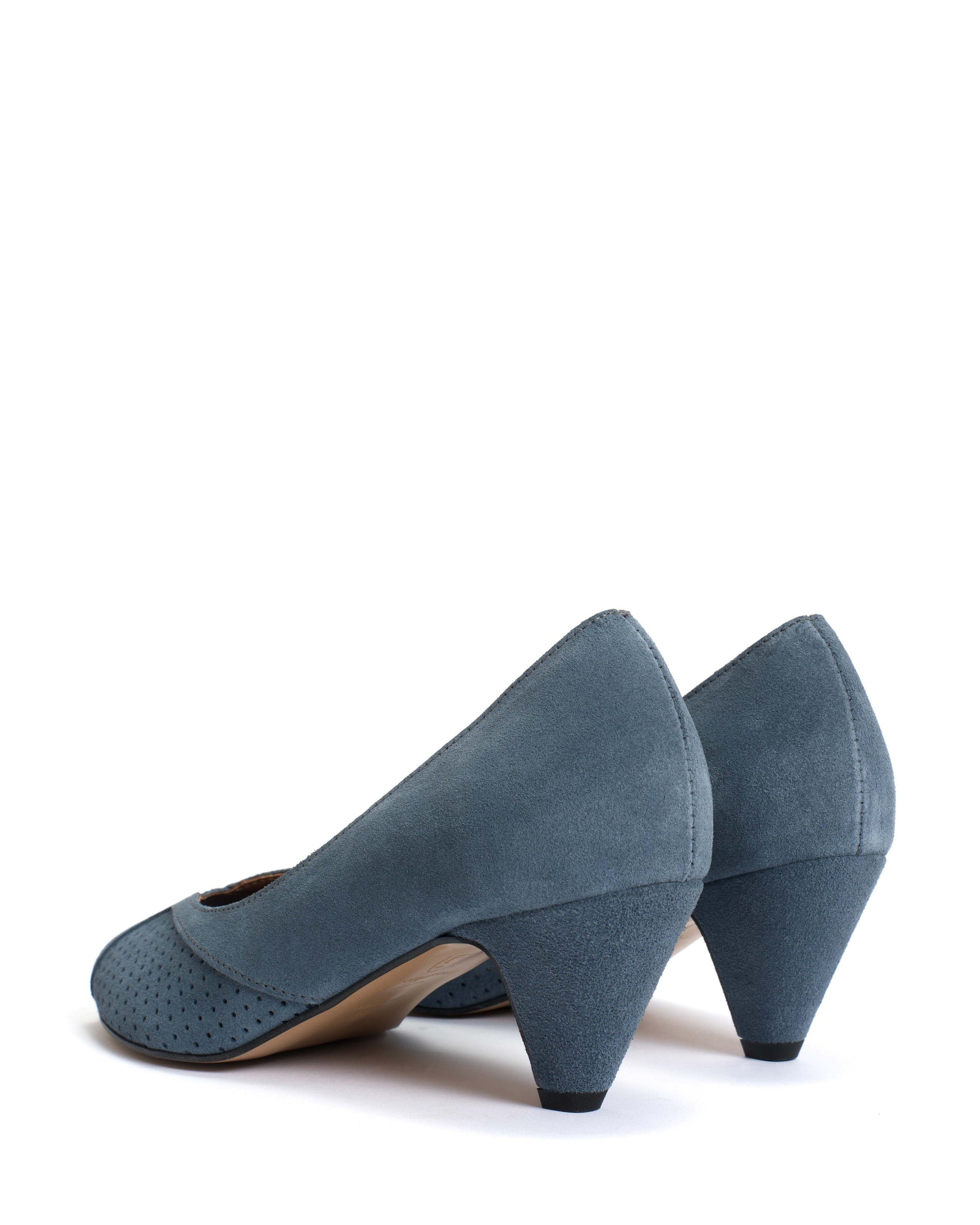 Tiffany stiletto Calf suede Denim blue - Anonymous Copenhagen