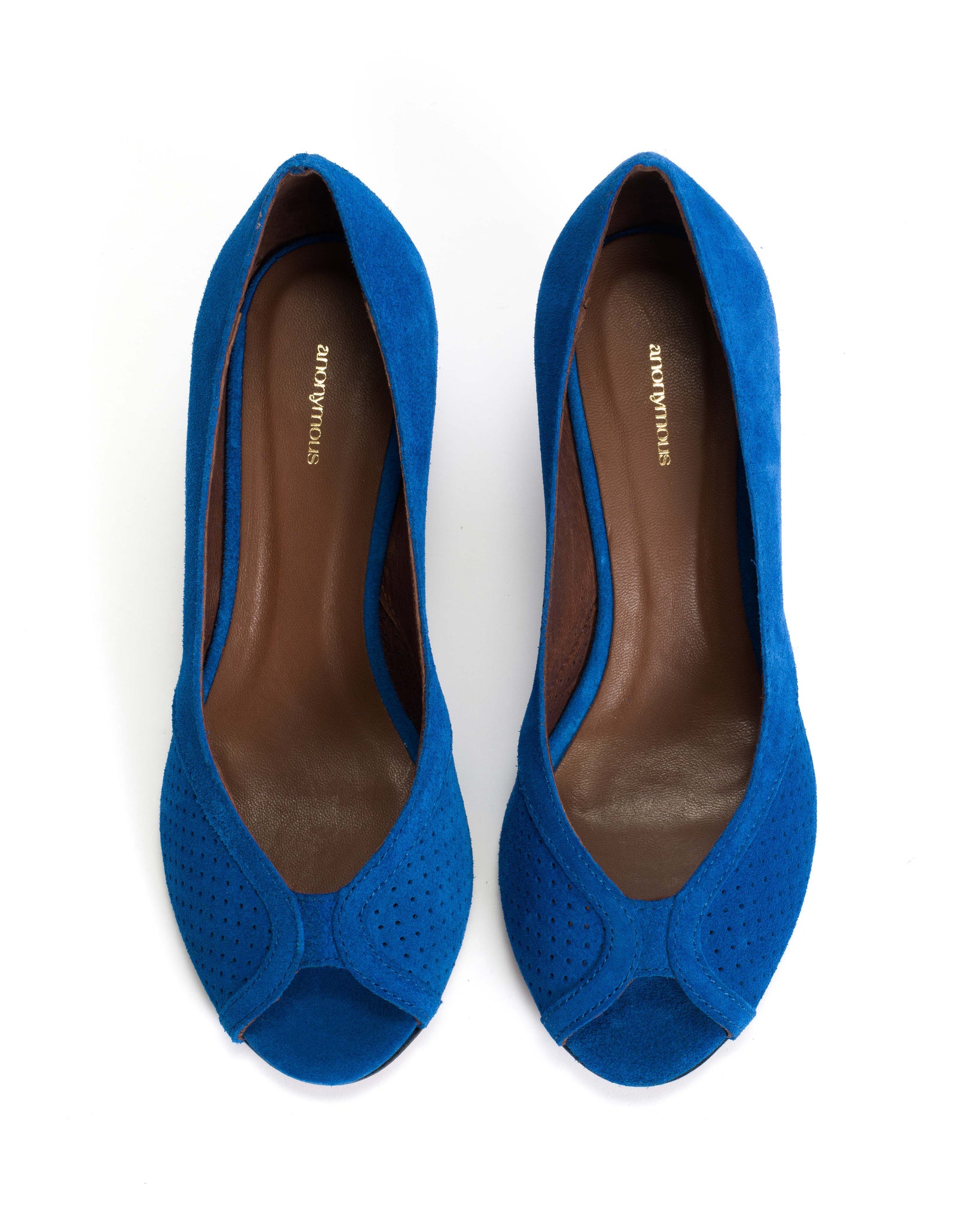 Tiffany stiletto Calf suede Electric blue - Anonymous Copenhagen