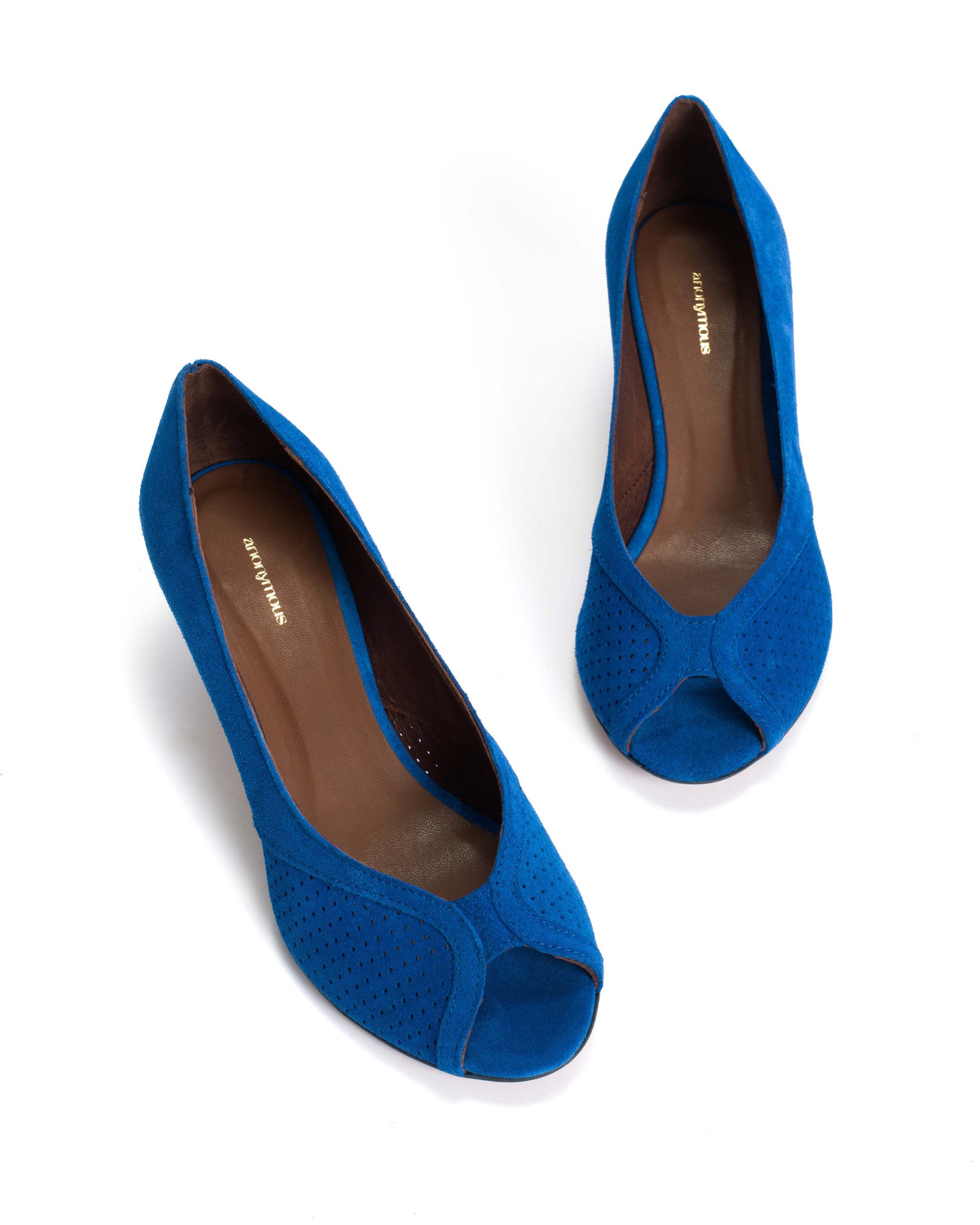Tiffany stiletto Calf suede Electric blue - Anonymous Copenhagen