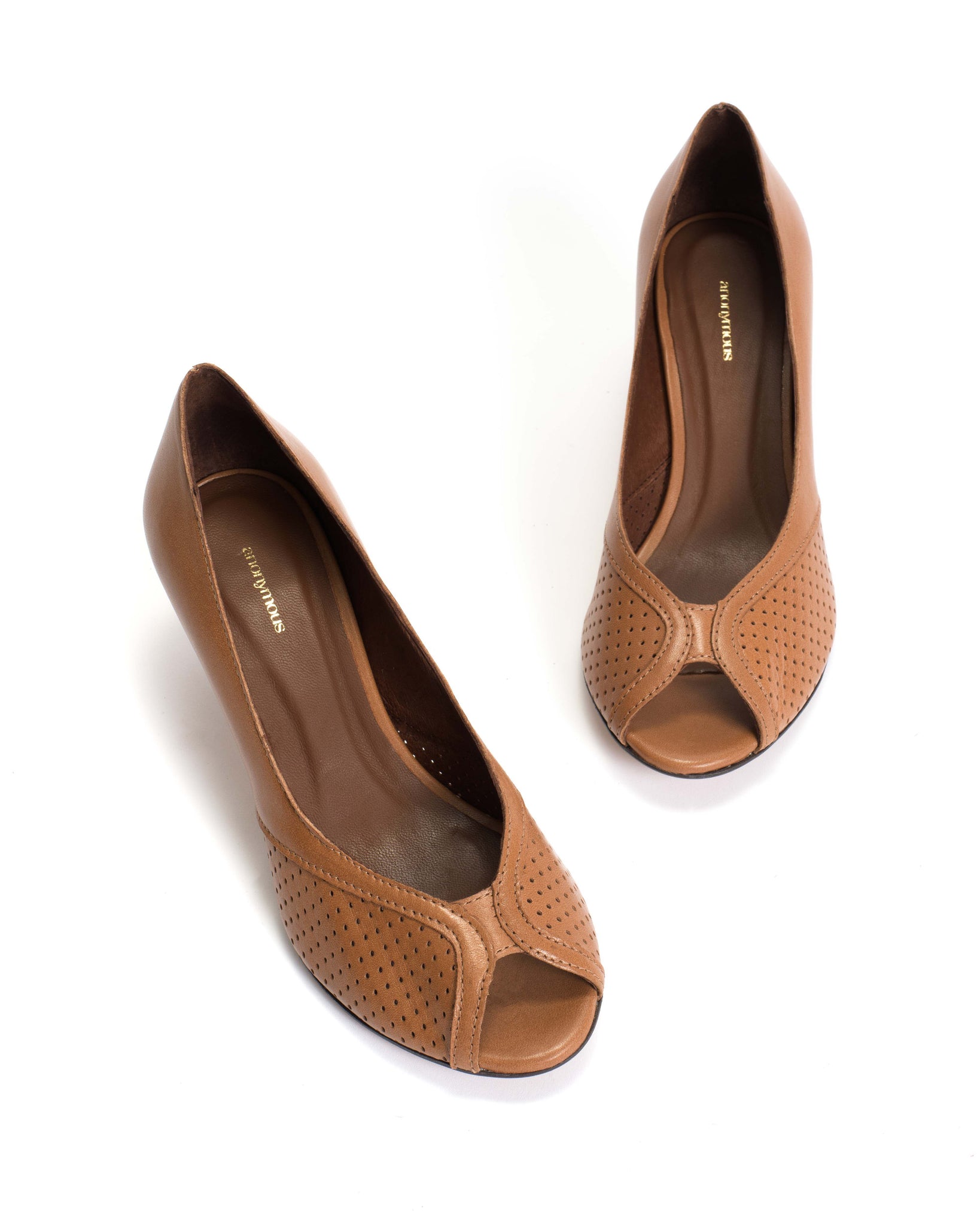 Tiffany stiletto Shiny lamb Caramel - Anonymous Copenhagen