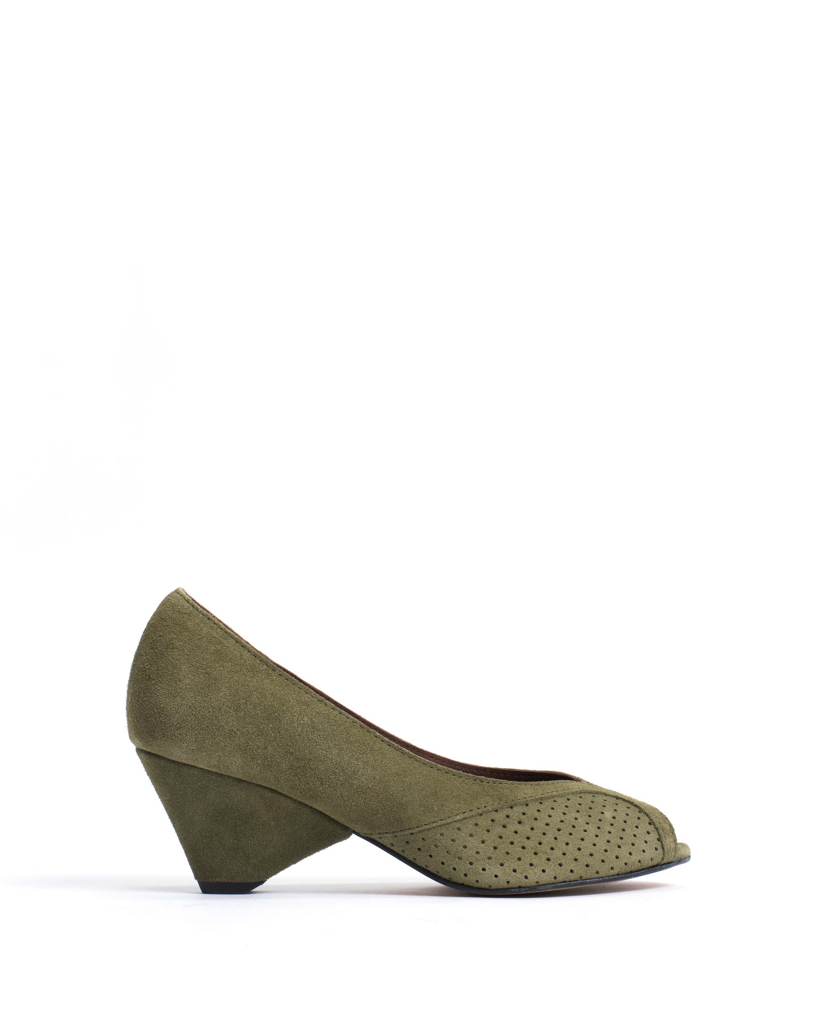 Tiffany triangle Calf suede Olive green - Anonymous Copenhagen