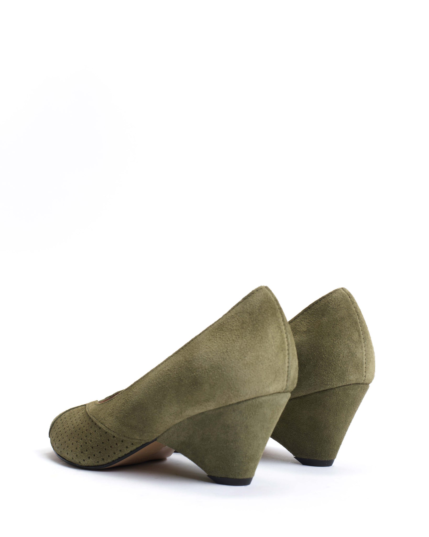 Tiffany triangle Calf suede Olive green - Anonymous Copenhagen
