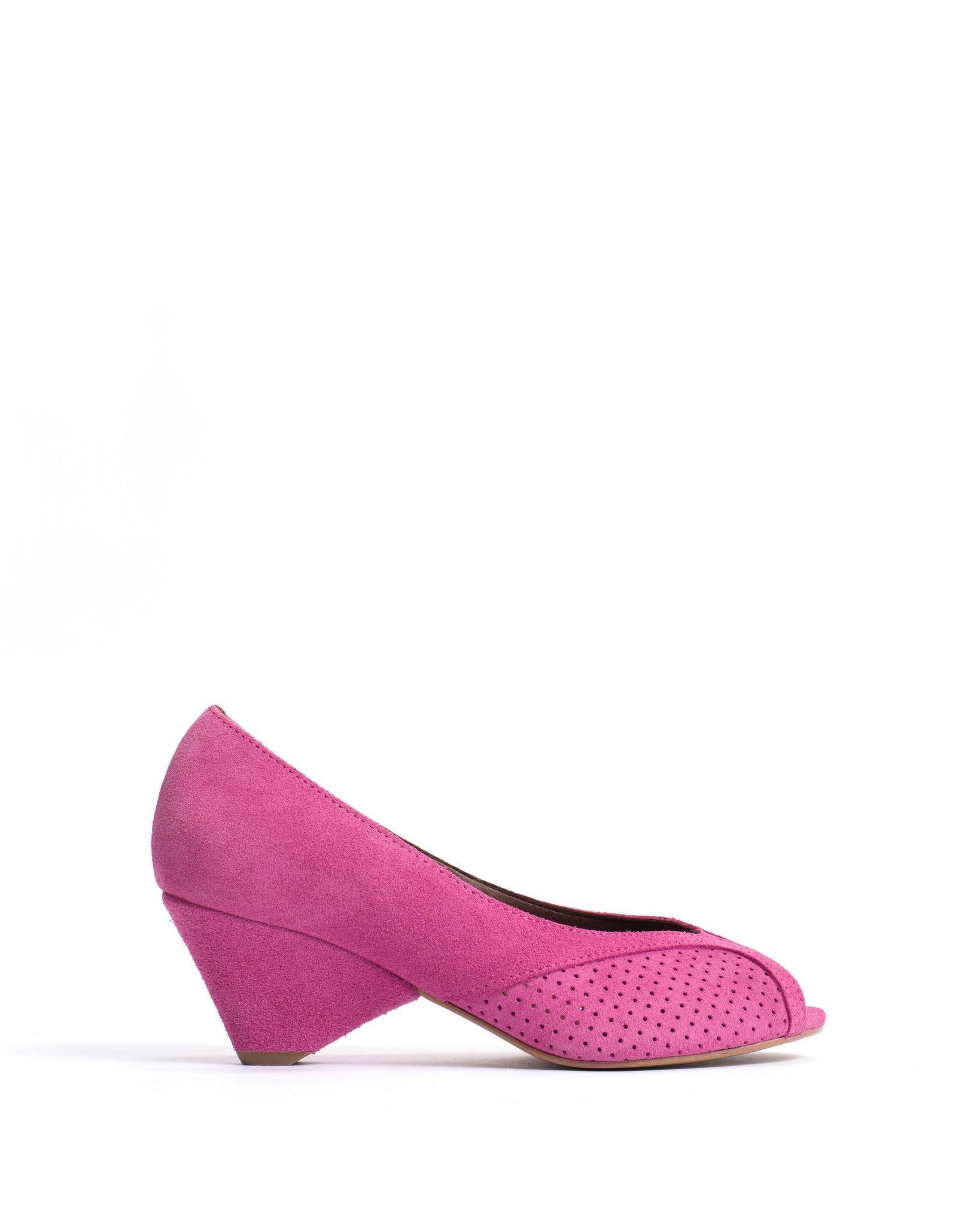Tiffany triangle Calf suede Raspberry sorbet - Anonymous Copenhagen