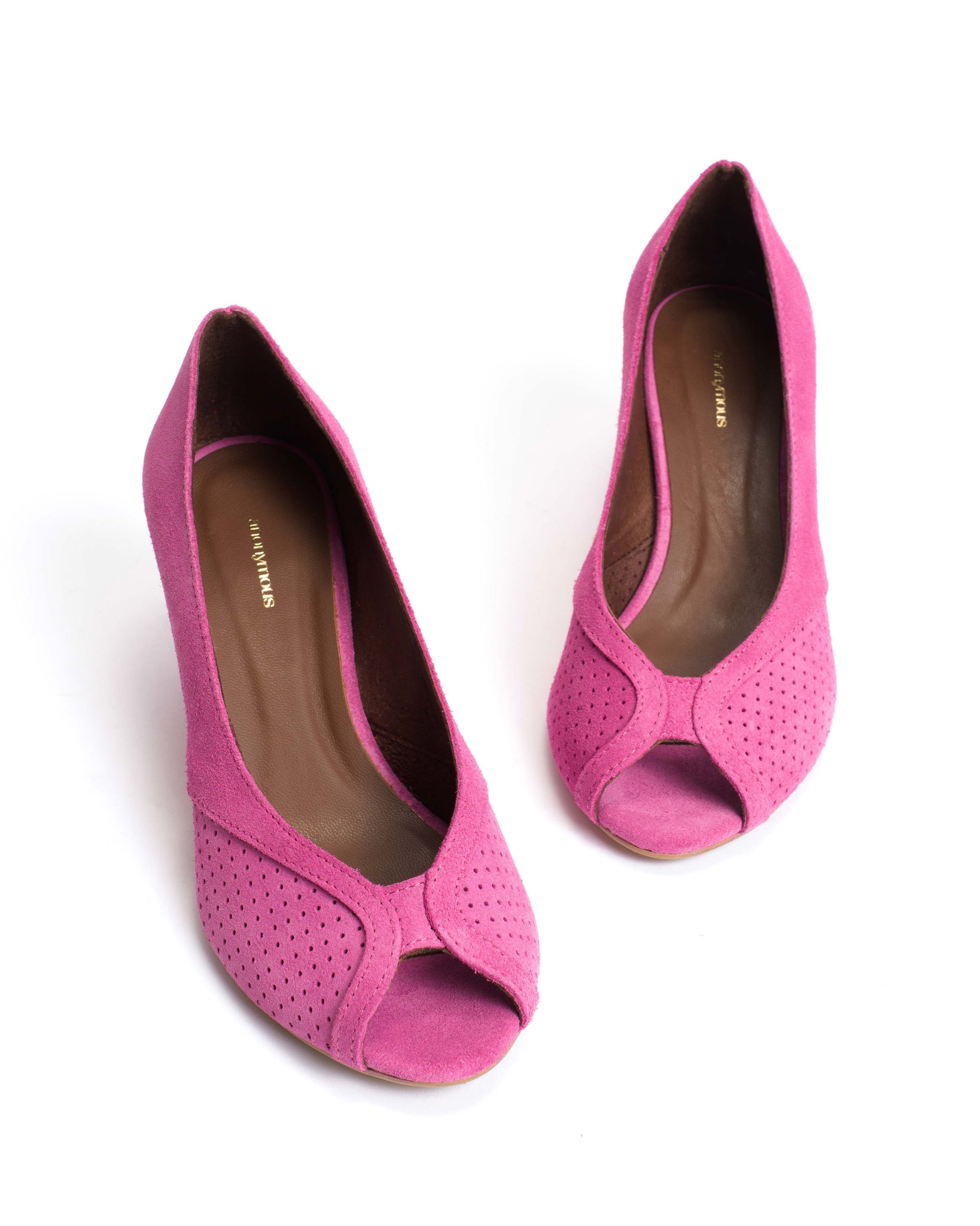 Tiffany triangle Calf suede Raspberry sorbet - Anonymous Copenhagen