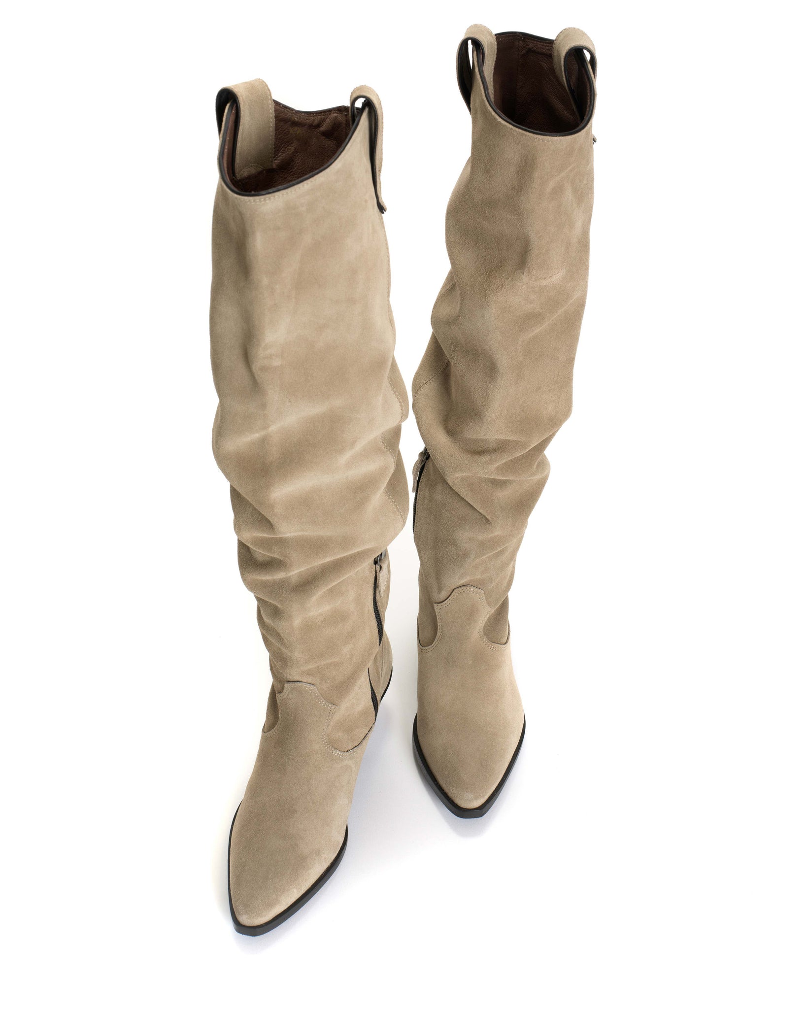 Trisha 35 Calf suede Sage grey - Anonymous Copenhagen