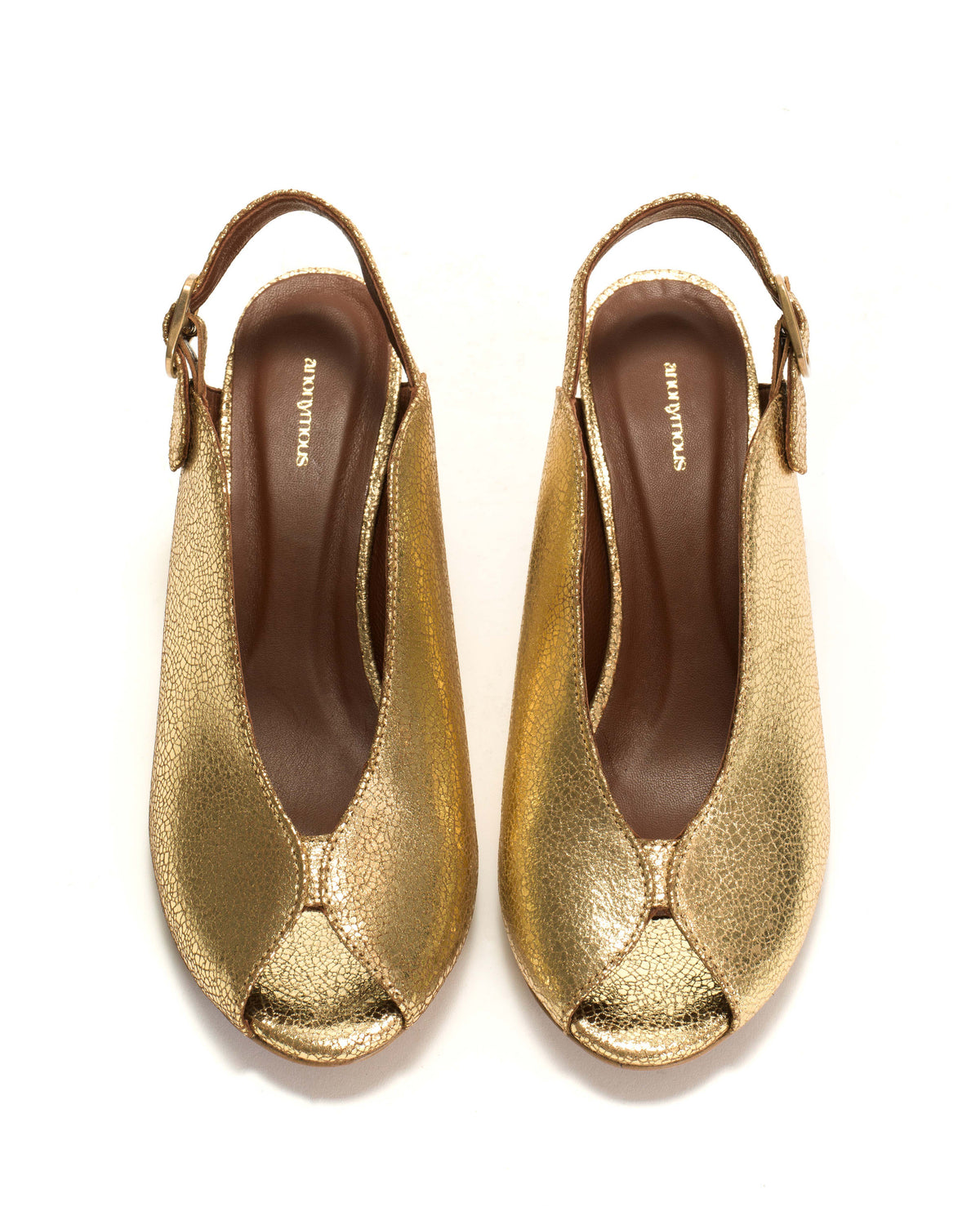 Trisia Crackled metallic goat Gold