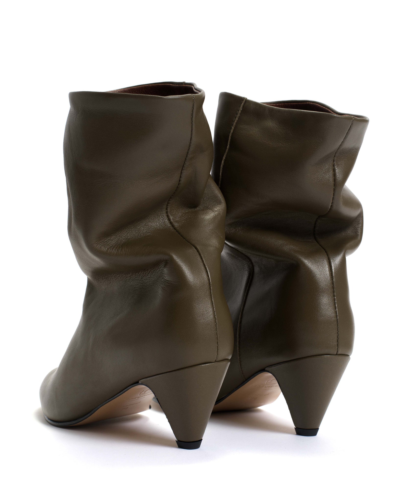 Vully 50 Stiletto Soft calf Olive green - Anonymous Copenhagen