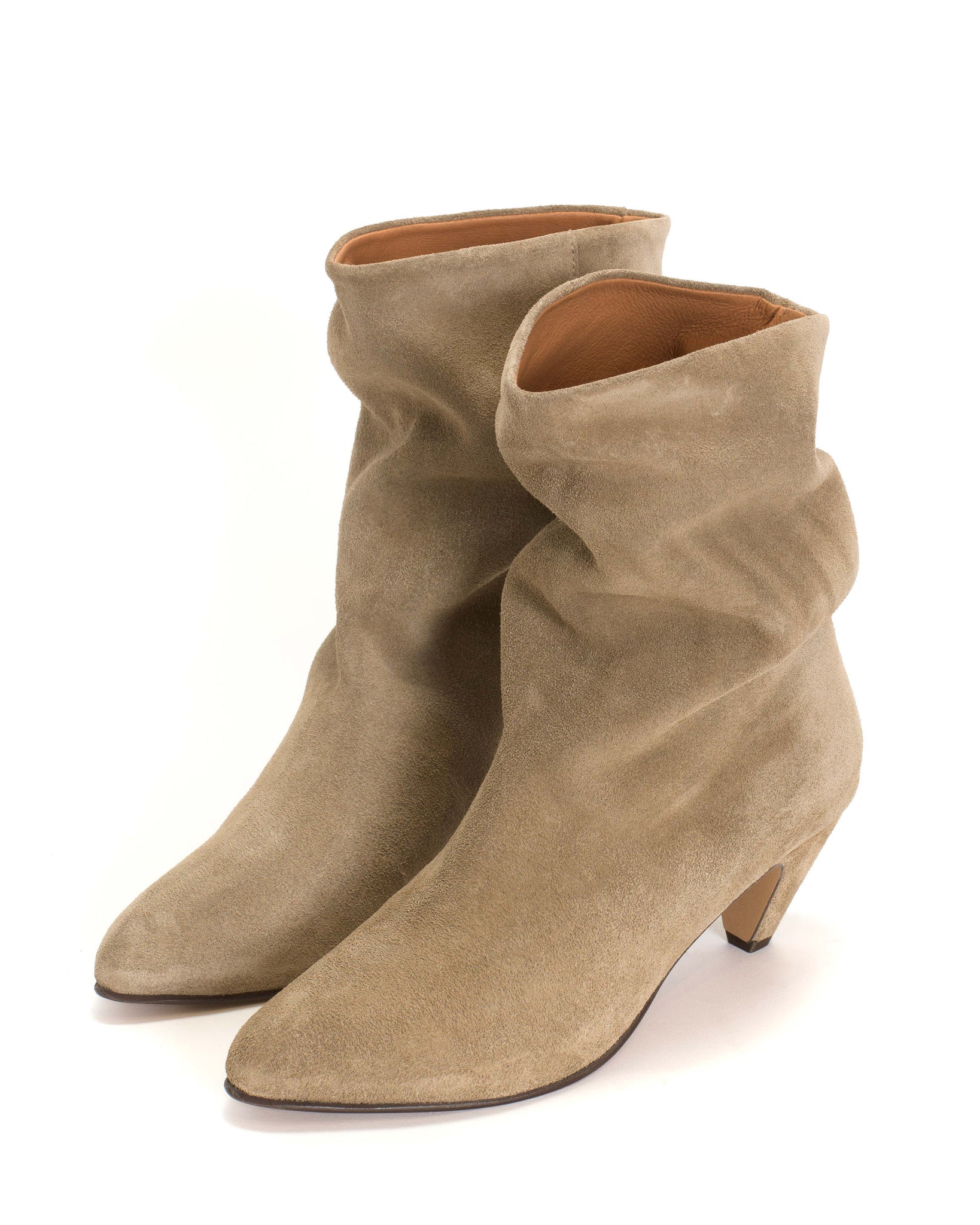 Vully 50 stiletto Calf suede Mushroom - Anonymous Copenhagen