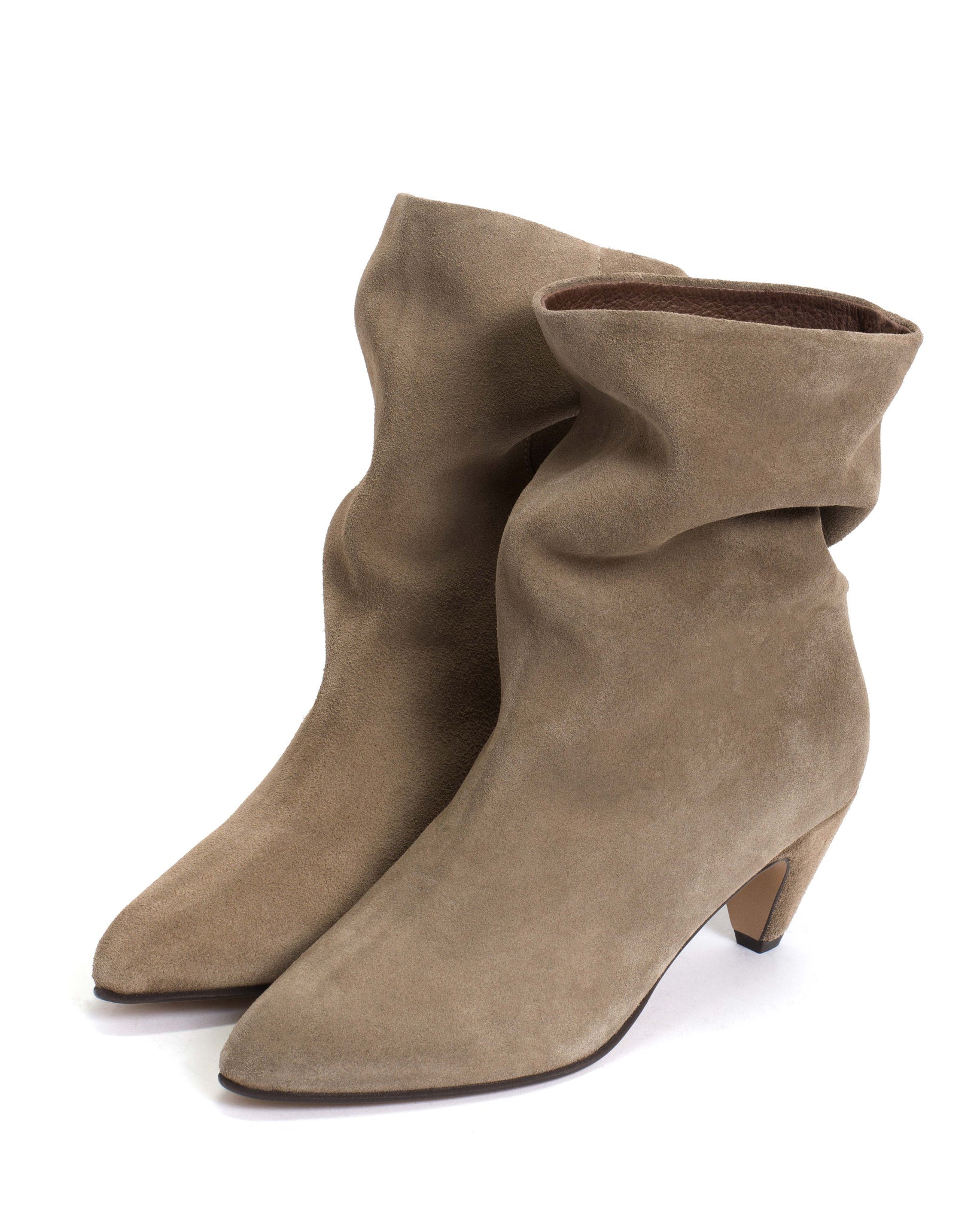 Vully 50 stiletto Calf suede Mushroom - Anonymous Copenhagen