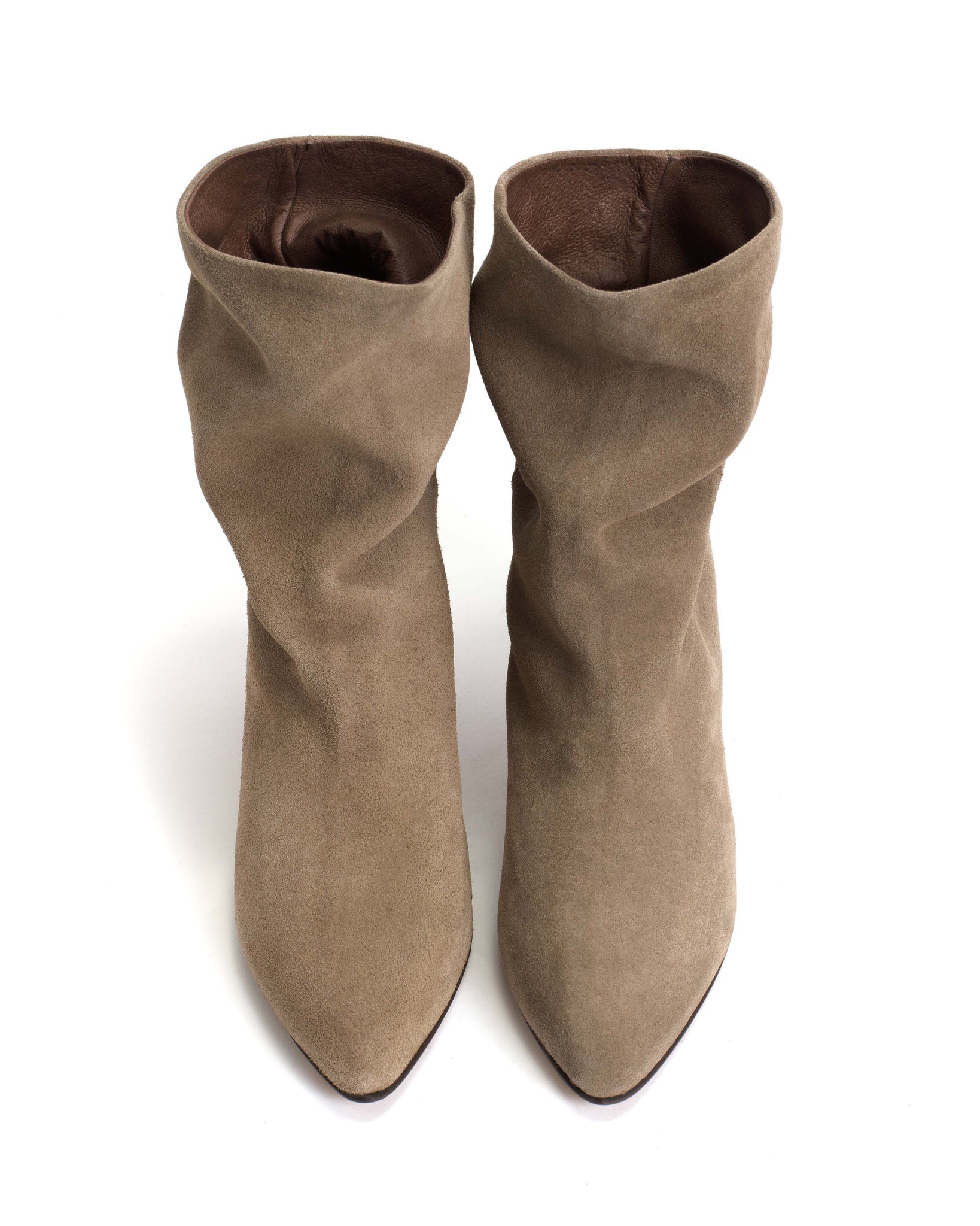 Vully 50 stiletto Calf suede Mushroom - Anonymous Copenhagen
