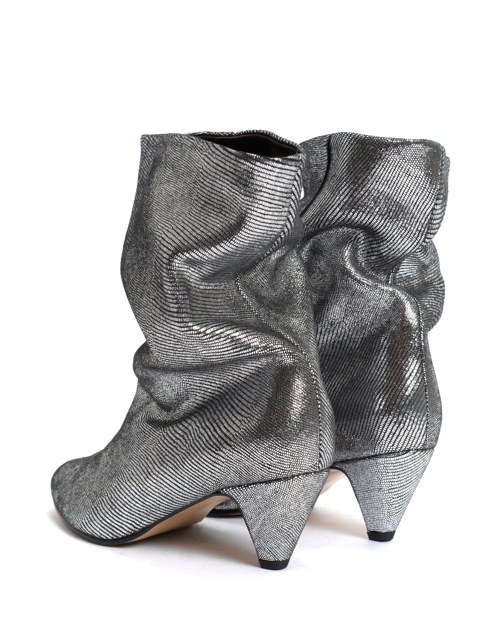 Vully 50 stiletto Lizard metallic goat Platinum - Anonymous Copenhagen