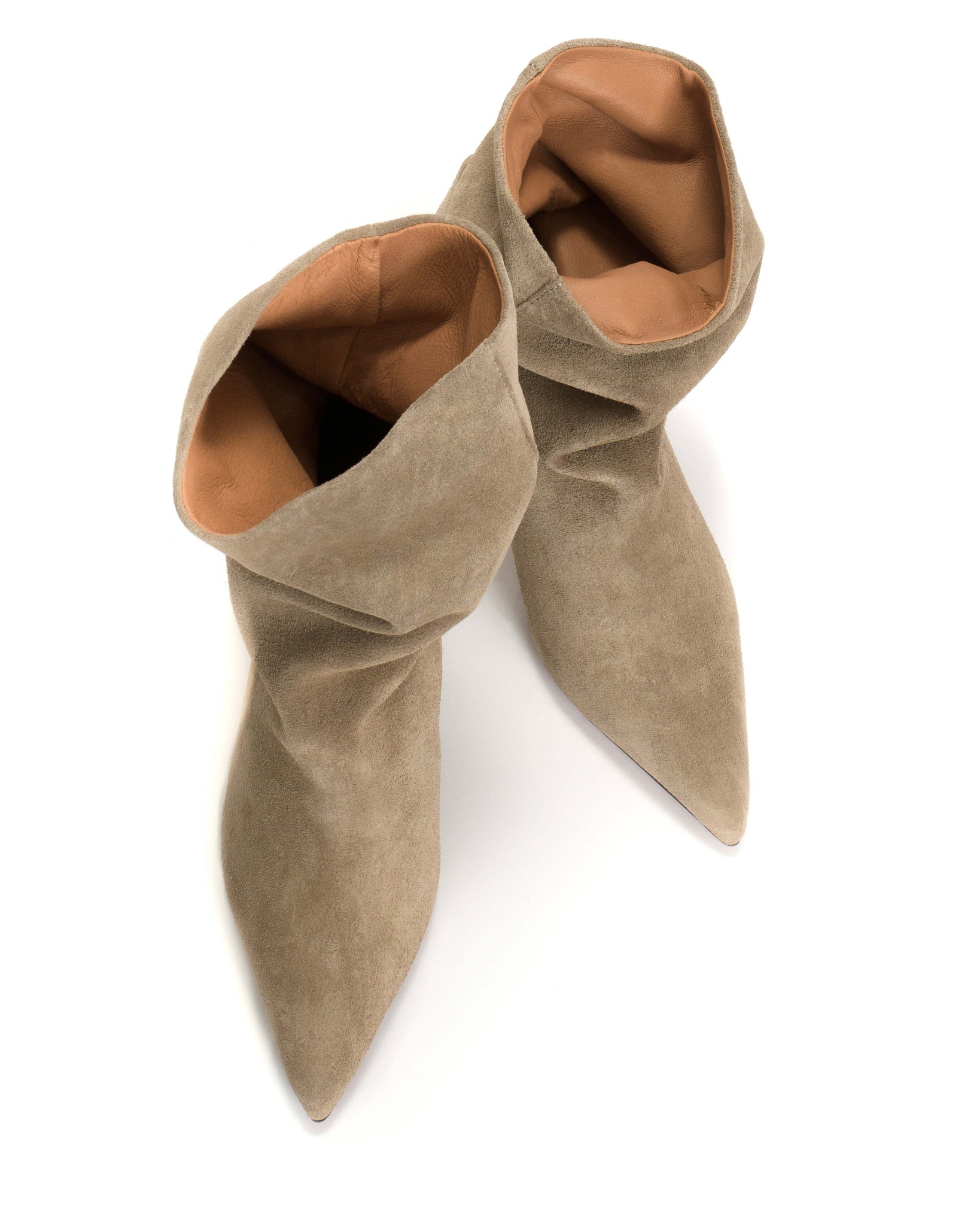 Vully 55 pin Calf suede Mushroom - Anonymous Copenhagen