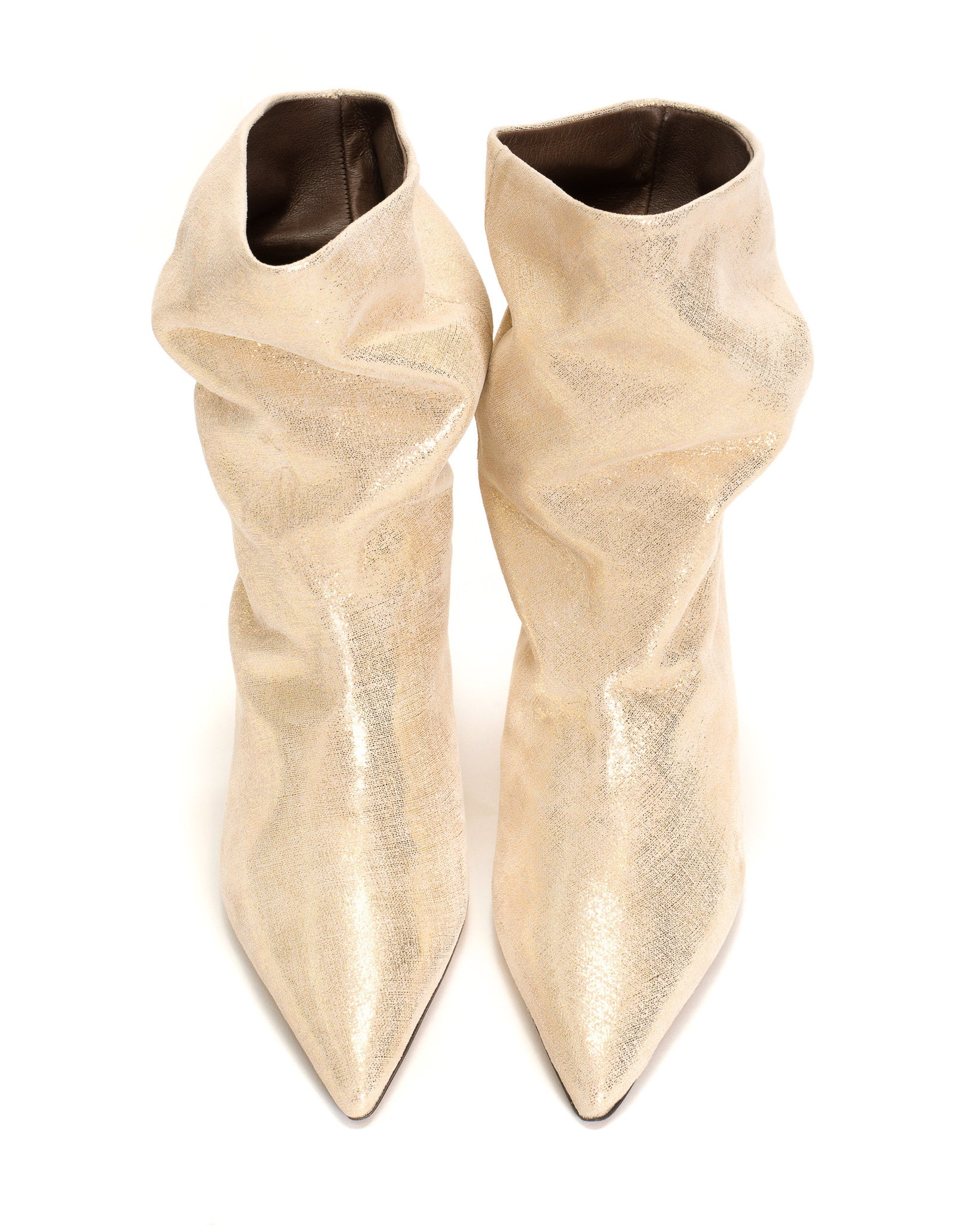 Vully 55 pin Linen metallic goat Gold - Anonymous Copenhagen
