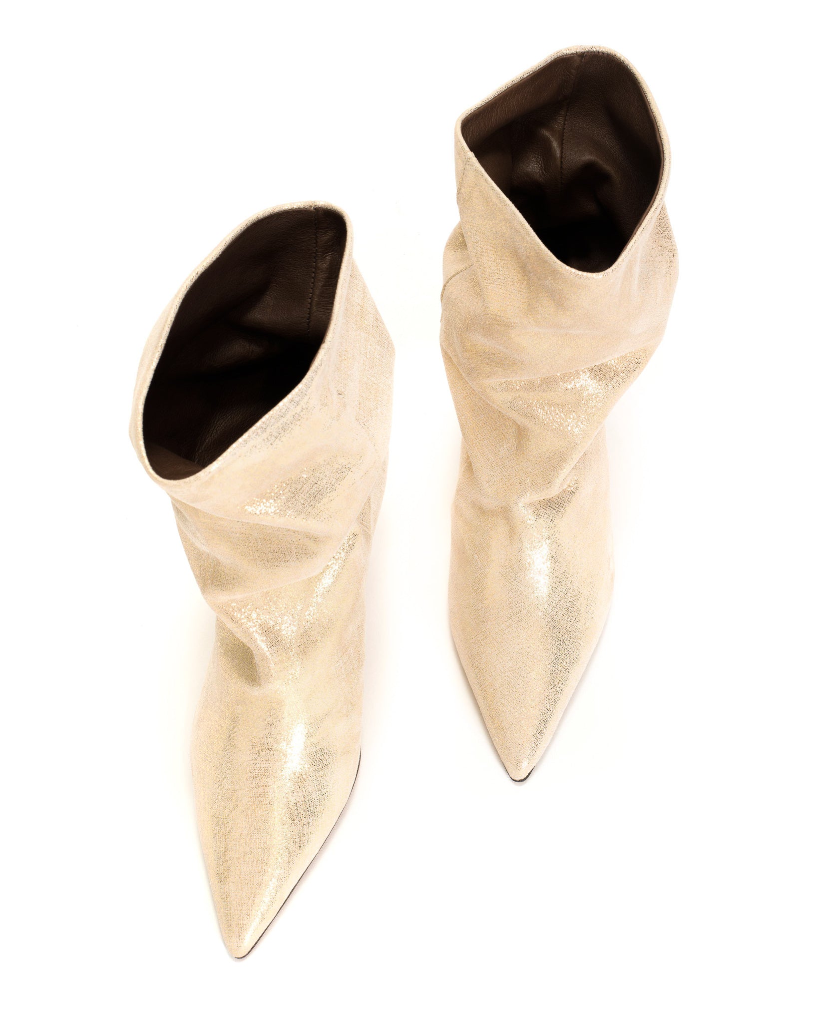 Vully 55 pin Linen metallic goat Gold - Anonymous Copenhagen
