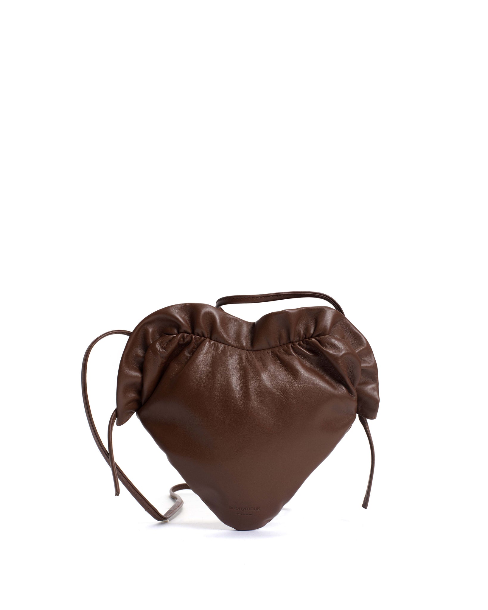 Zally heart bag Shiny lamb Chocolate - Anonymous Copenhagen