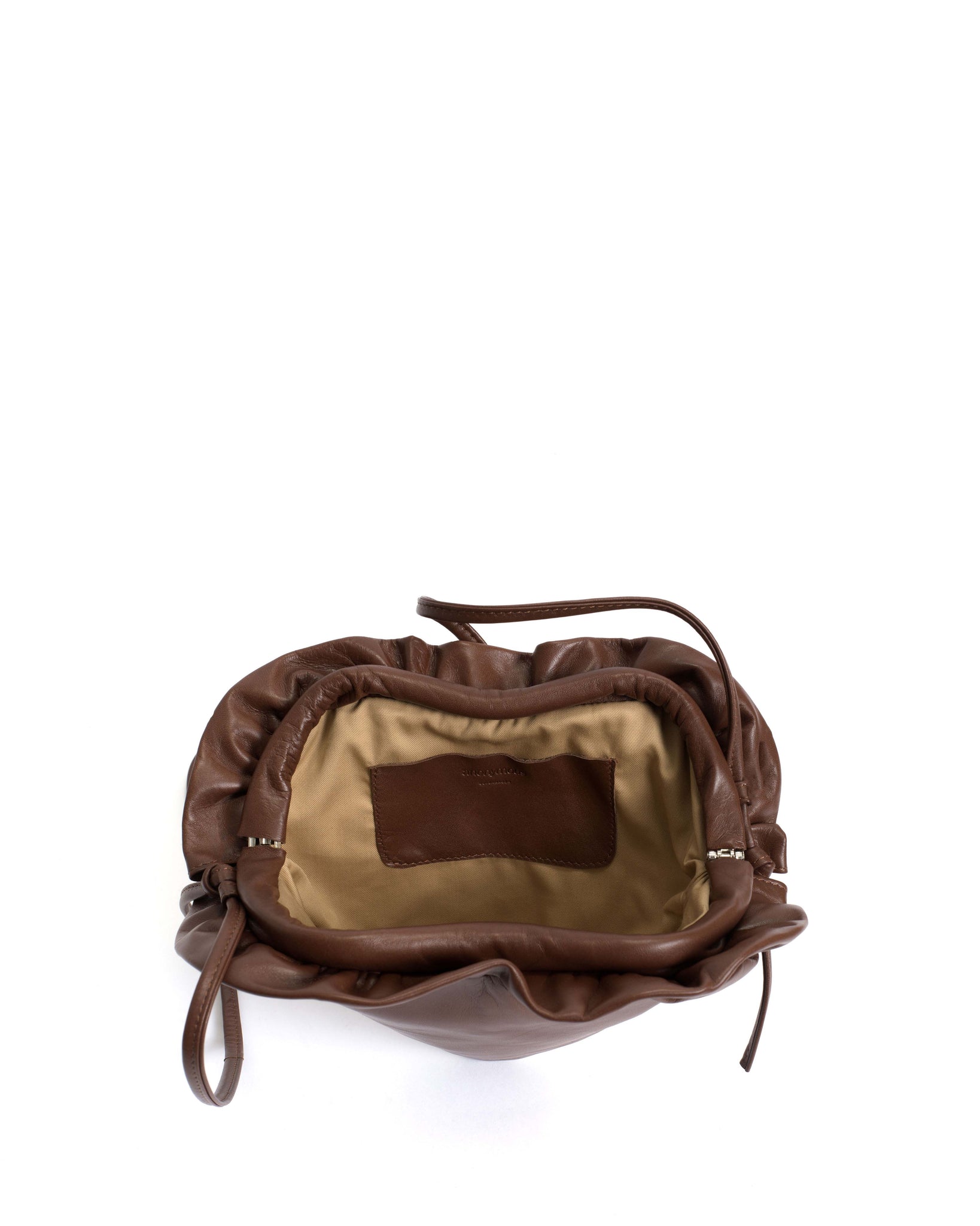 Zally heart bag Shiny lamb Chocolate - Anonymous Copenhagen