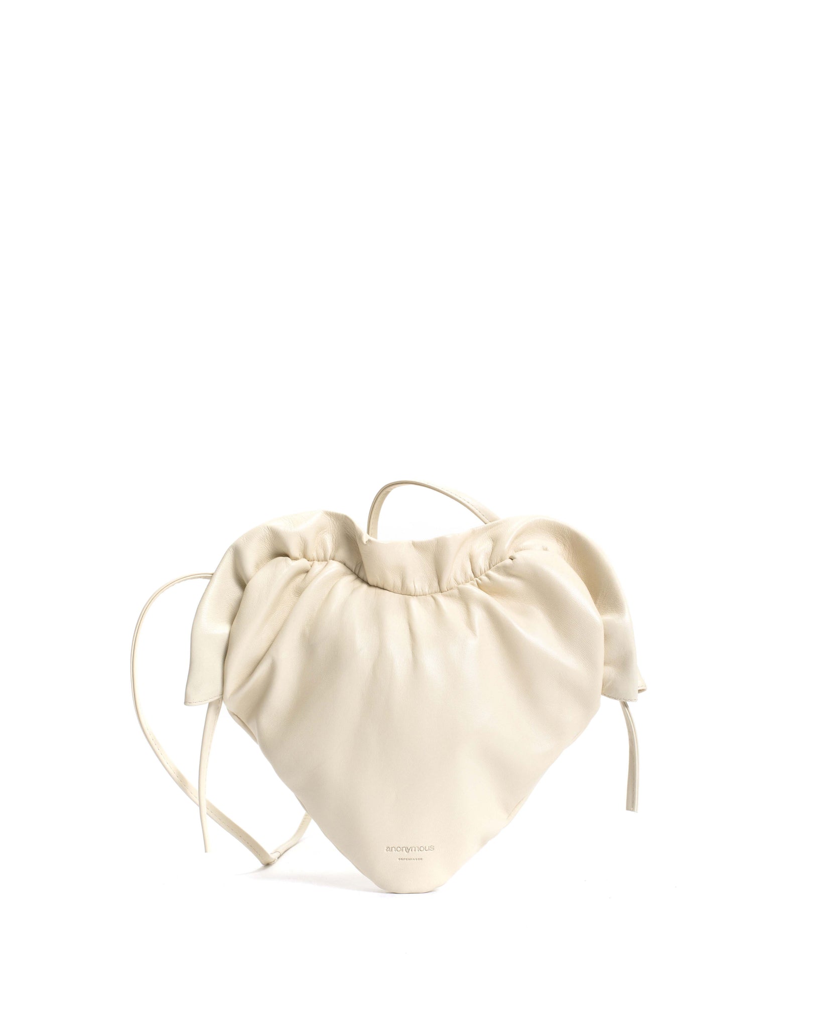 Zally heart bag Shiny lamb White sand - Anonymous Copenhagen