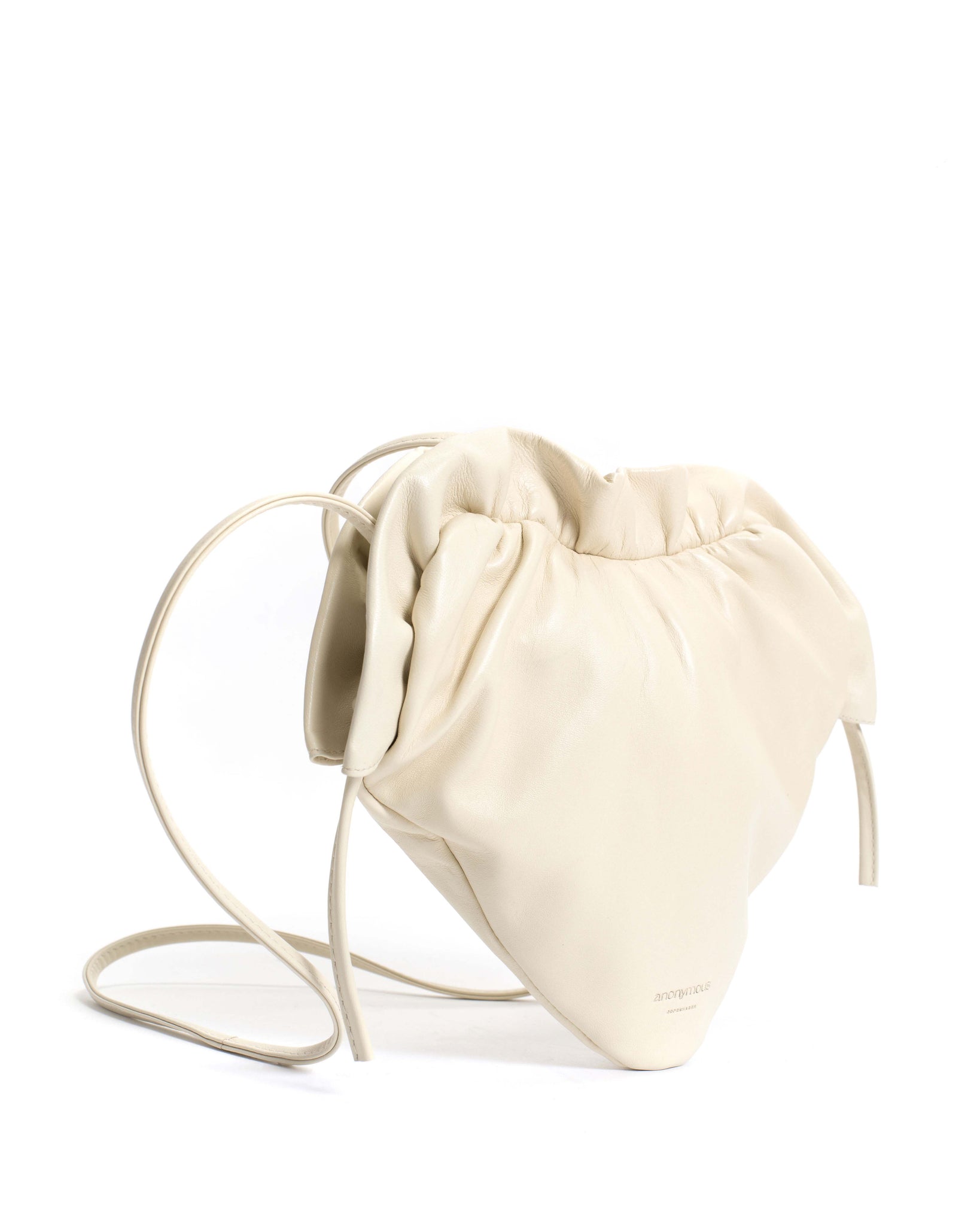 Zally heart bag Shiny lamb White sand - Anonymous Copenhagen