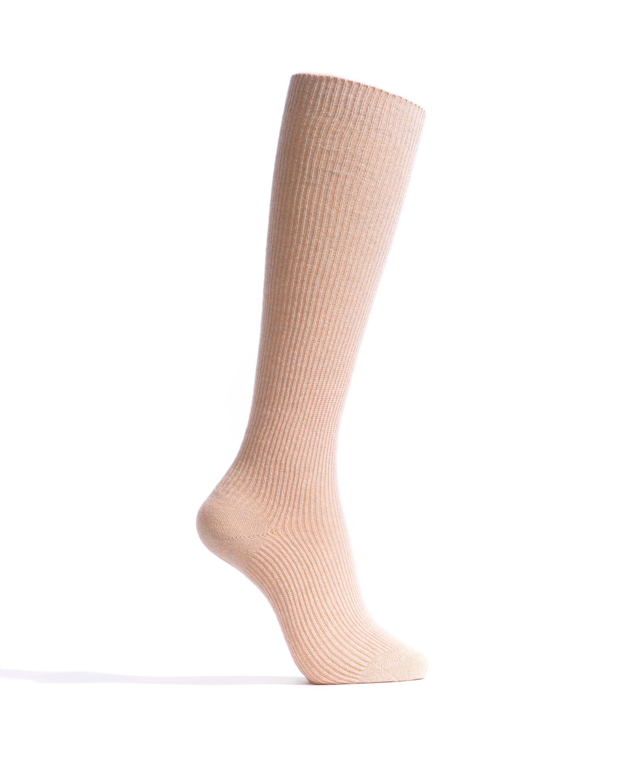 Lanai knee-high cashmere socks 70% wool 30% cashmere Mushroom