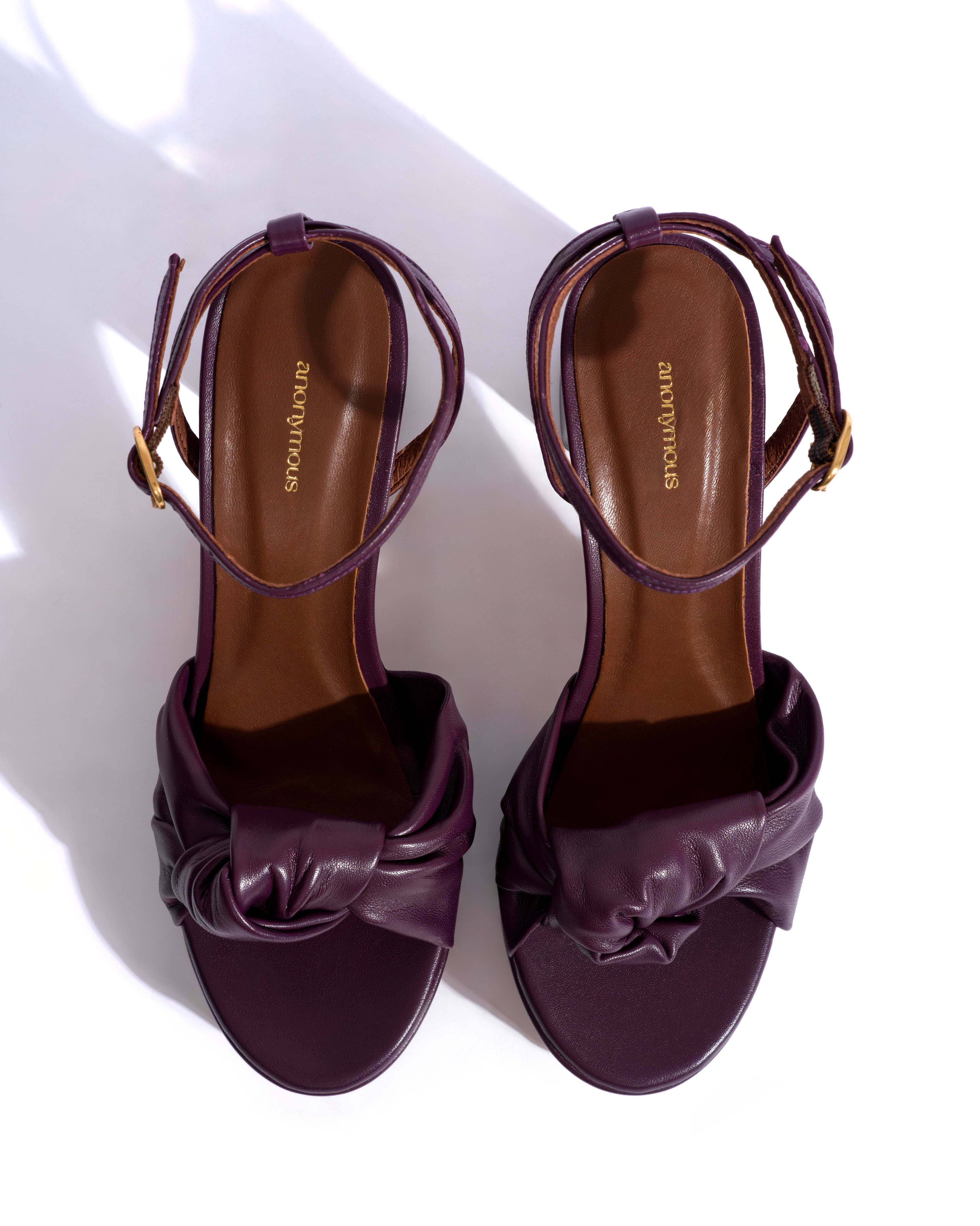 Aliza 85 platform Shiny lamb Fig purple