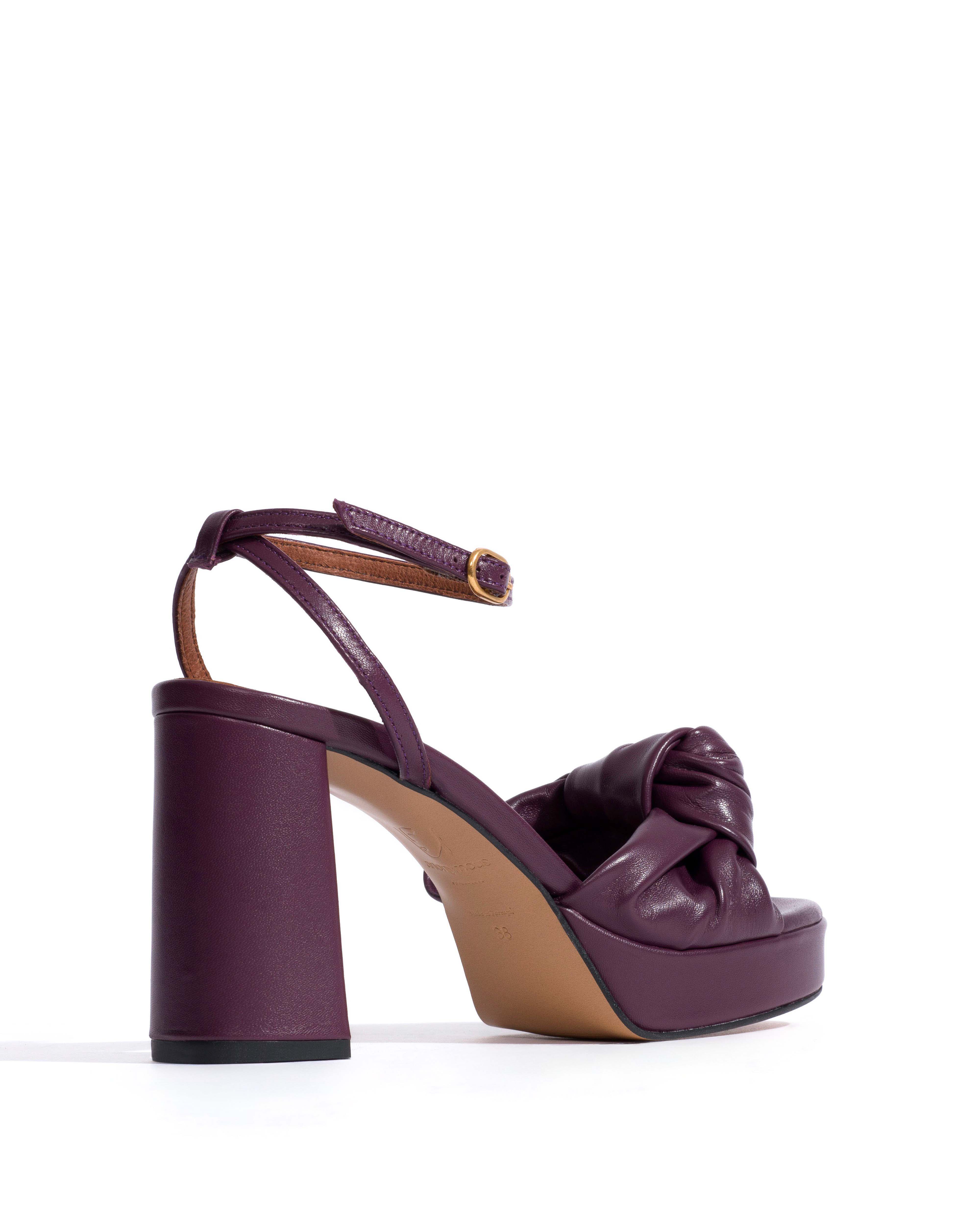 Aliza 85 platform Shiny lamb Fig purple