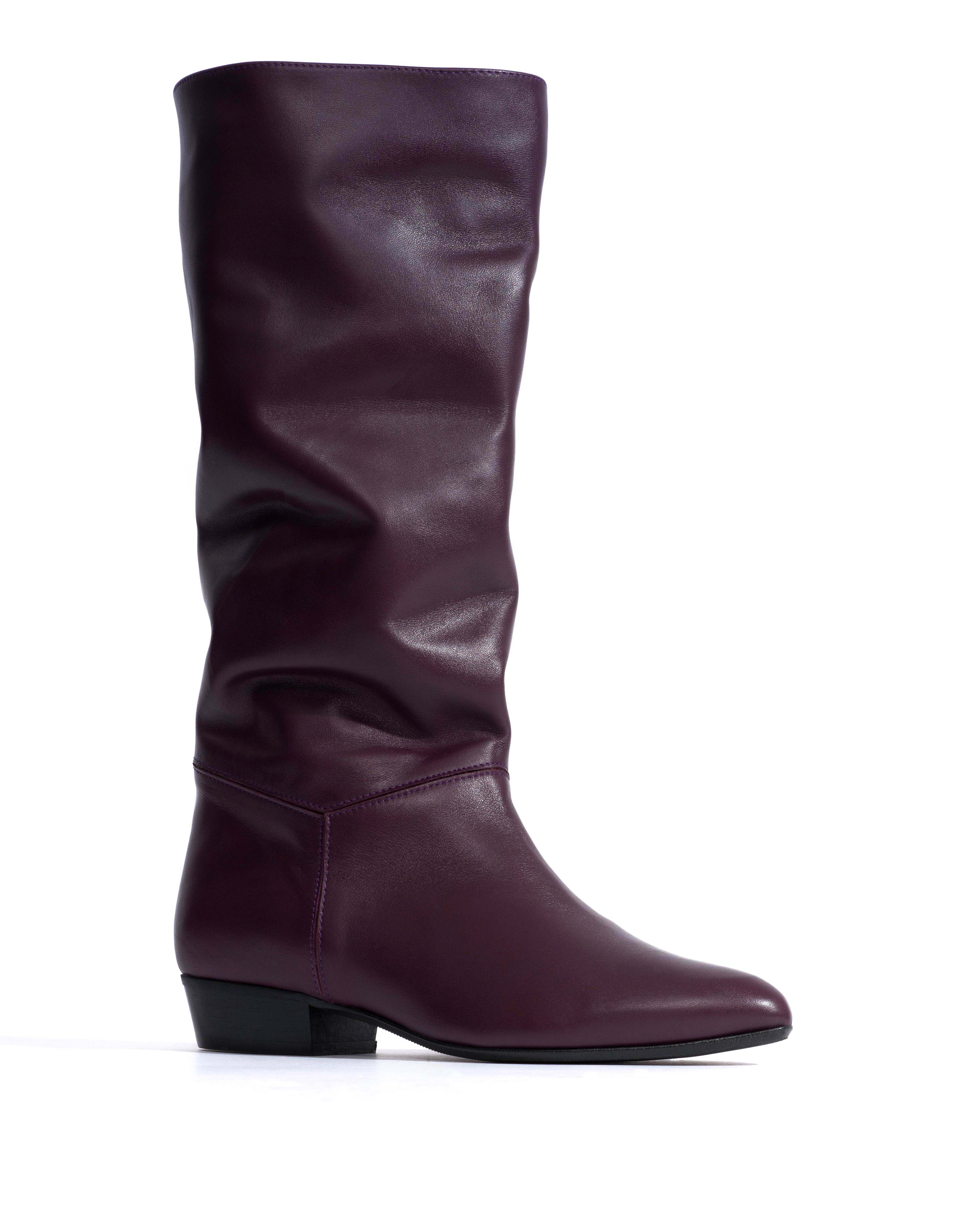 Jasmina 20 Soft calf & suede leather Fig purple