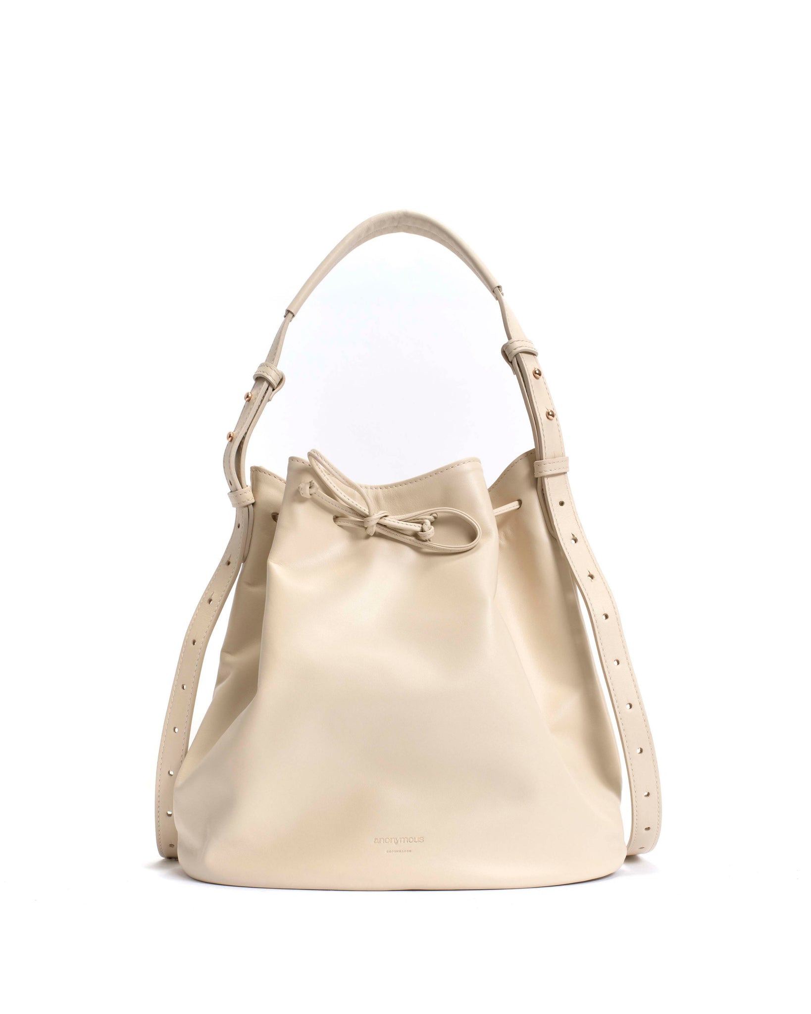 Kacey grand bucket bag Soft calf White sand - Anonymous Copenhagen