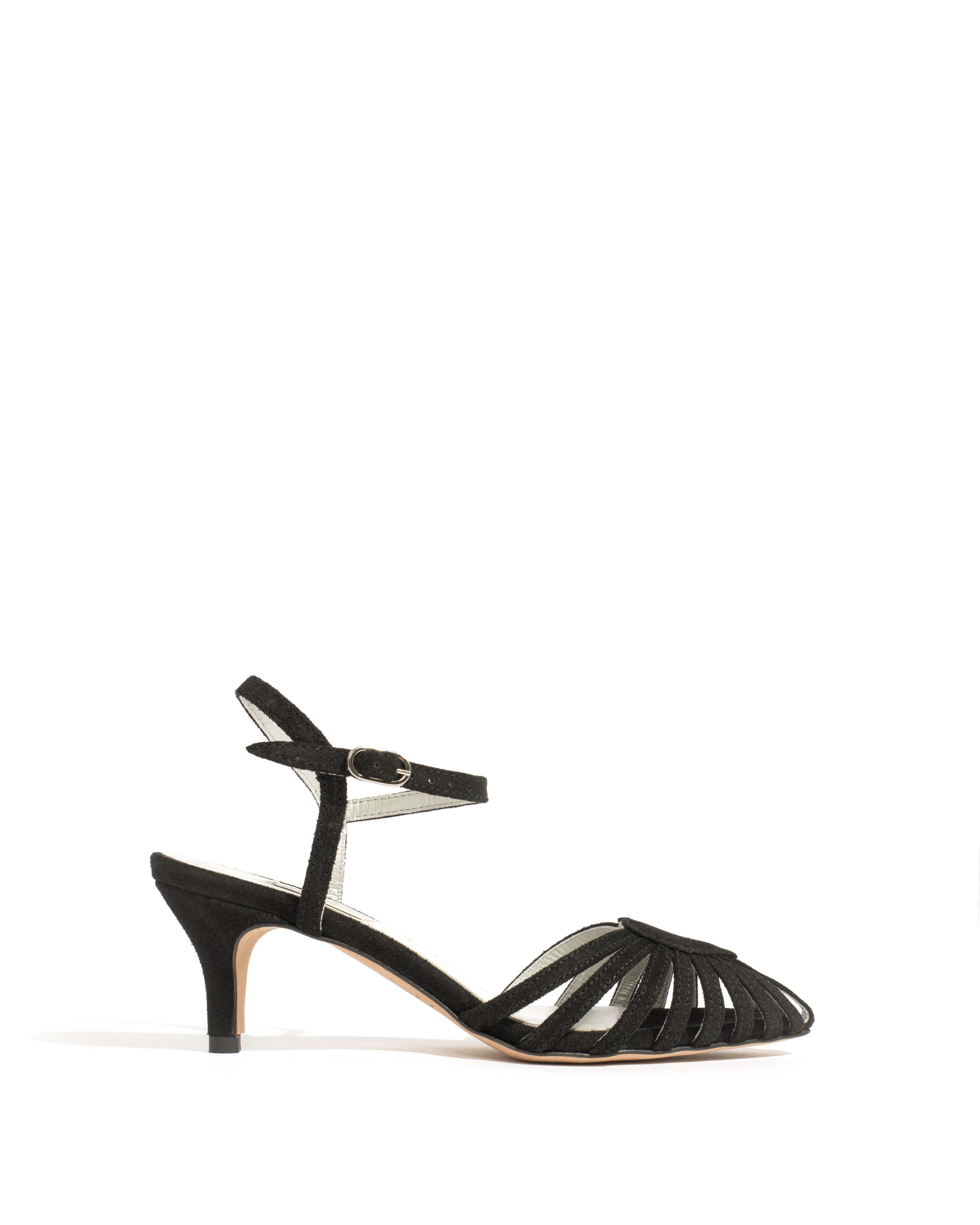 Keesha 55 Calf suede & lining Black & silver