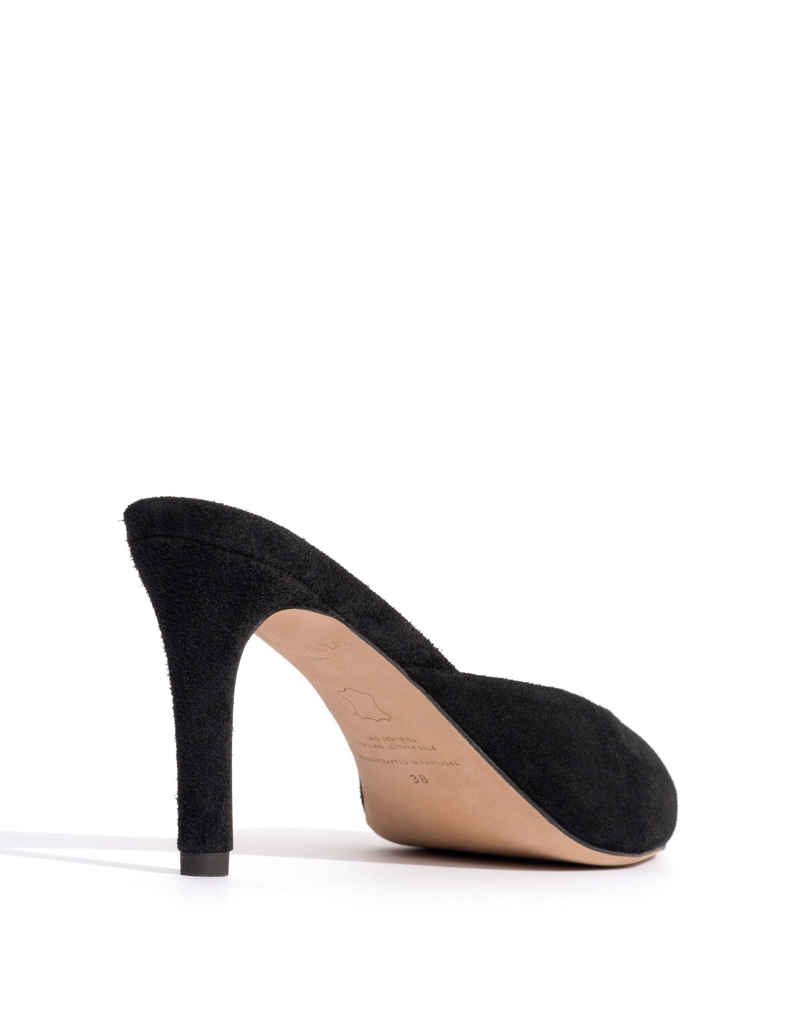 Mazy 75 Calf suede & lining Black & silver - Anonymous Copenhagen Heels