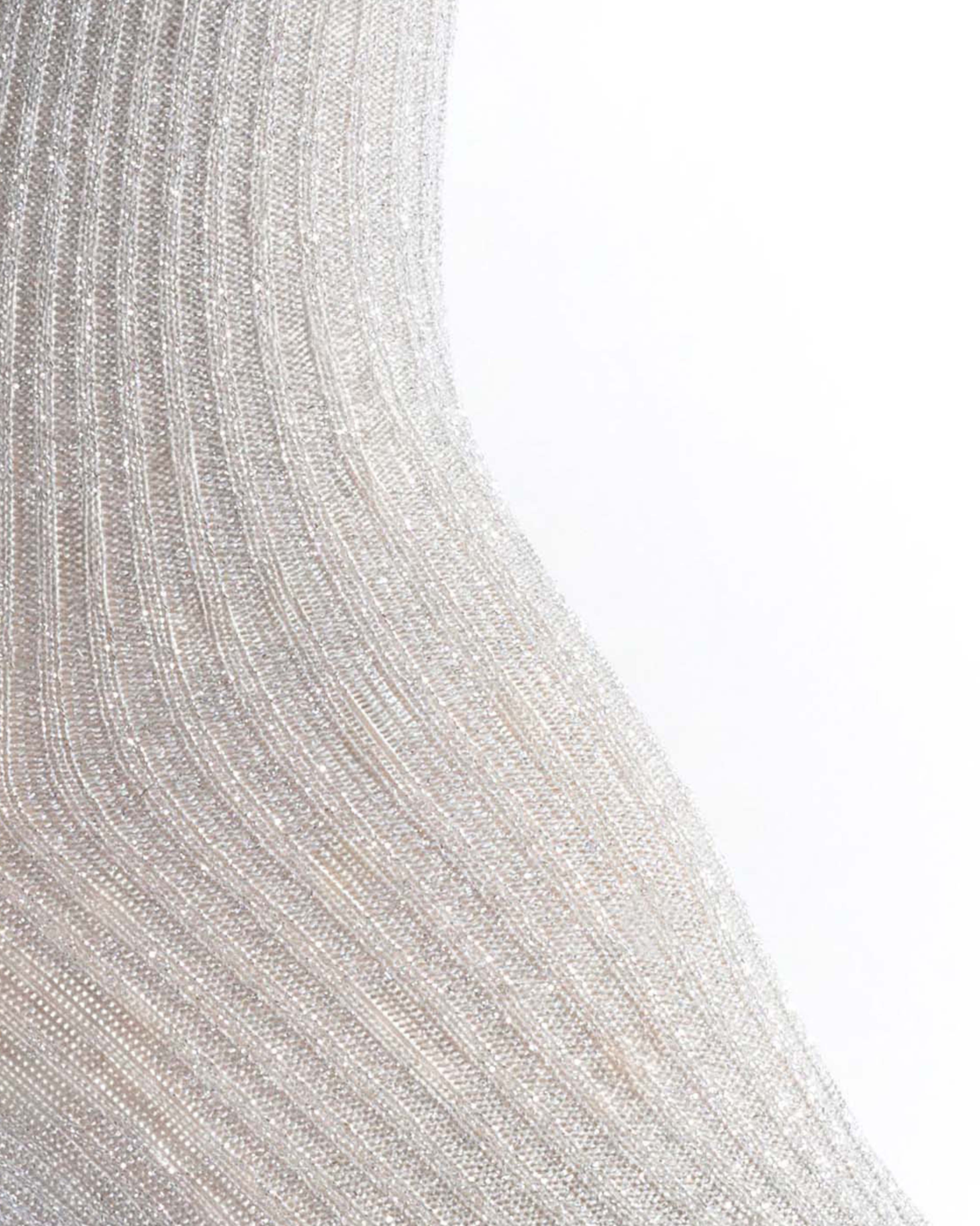 Noa glitter socks 52% nylon 48% polyester Silver