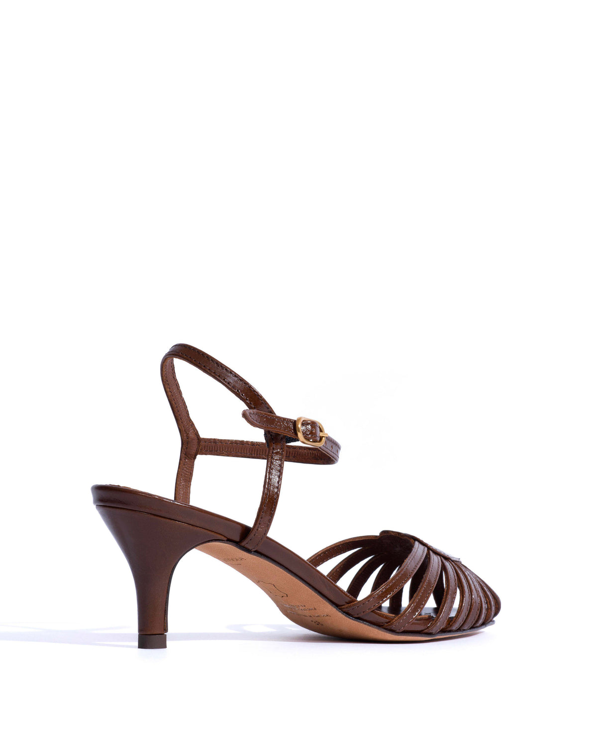 Keesha 55 Crinkled polished goat Caramel brown