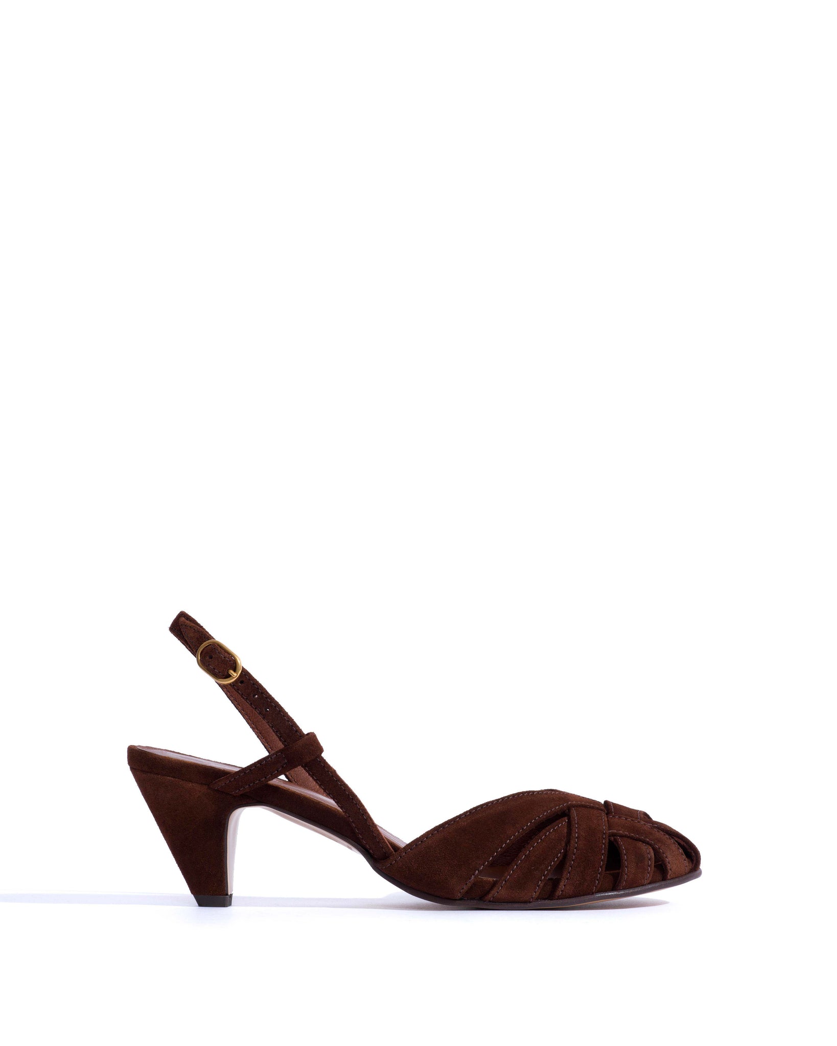 Banie 50 stiletto Calf suede Chocolate