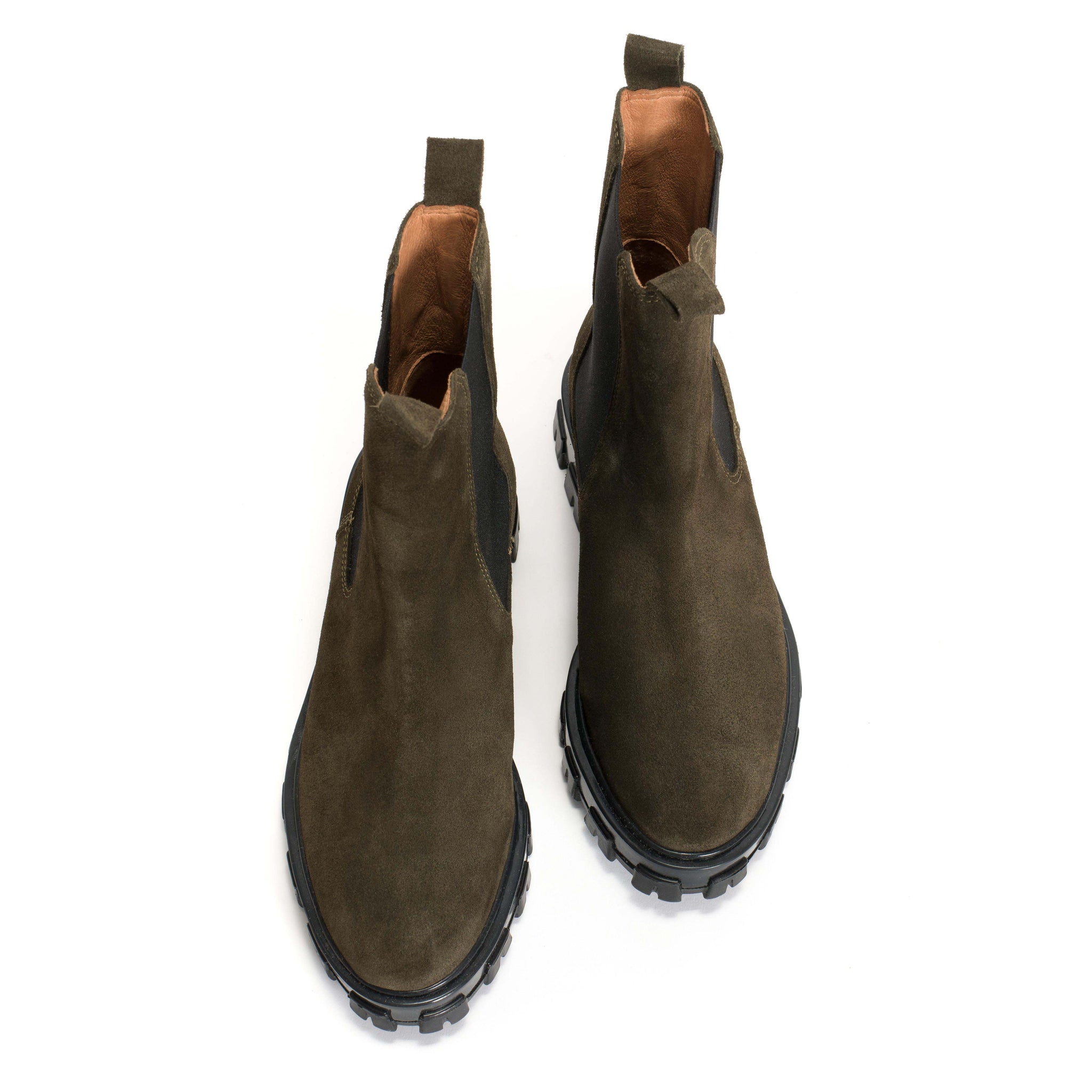 Laurell Calf suede Moss green - Anonymous Copenhagen